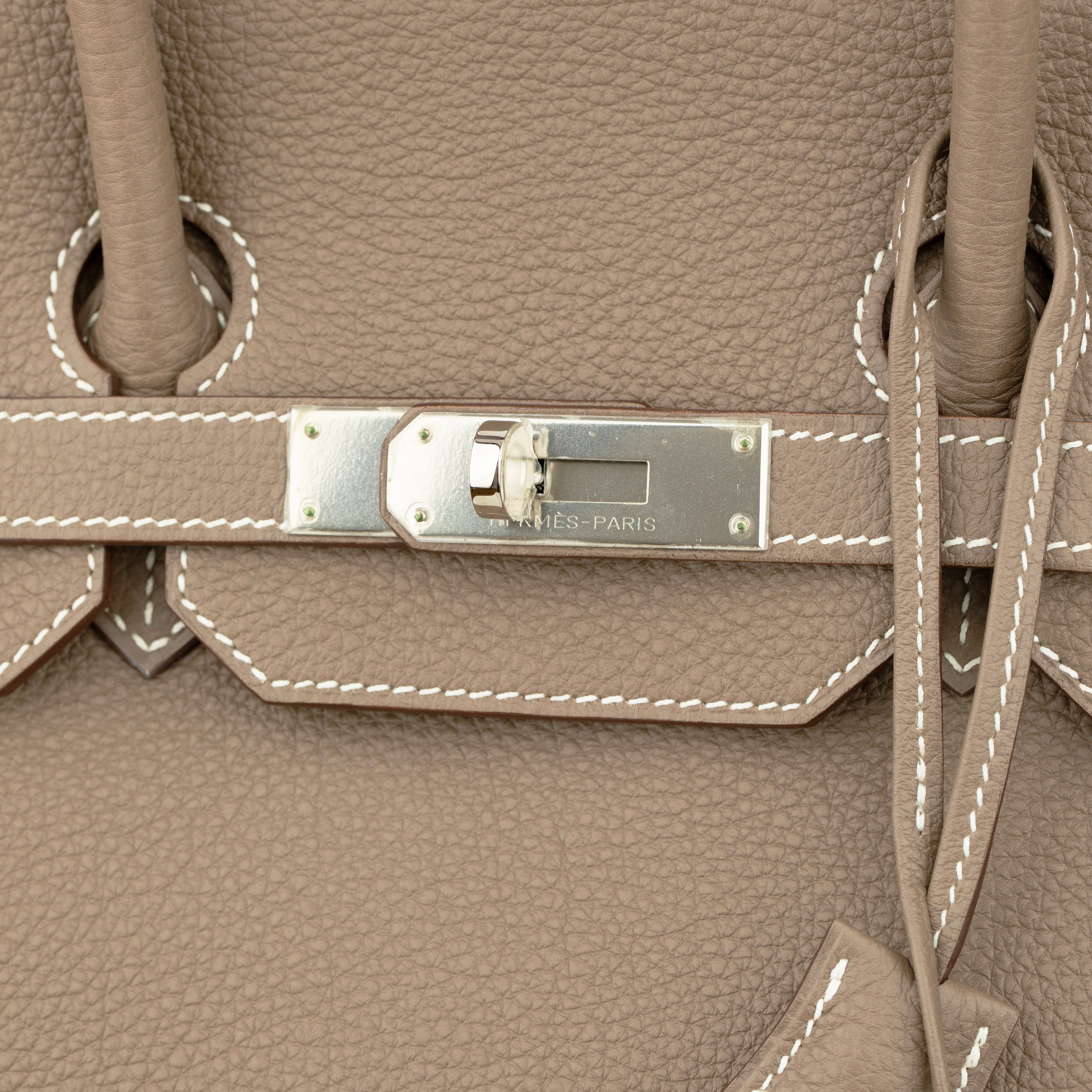 Hermes Birkin 35cm Etoupe Togo Leather Palladium Hardware