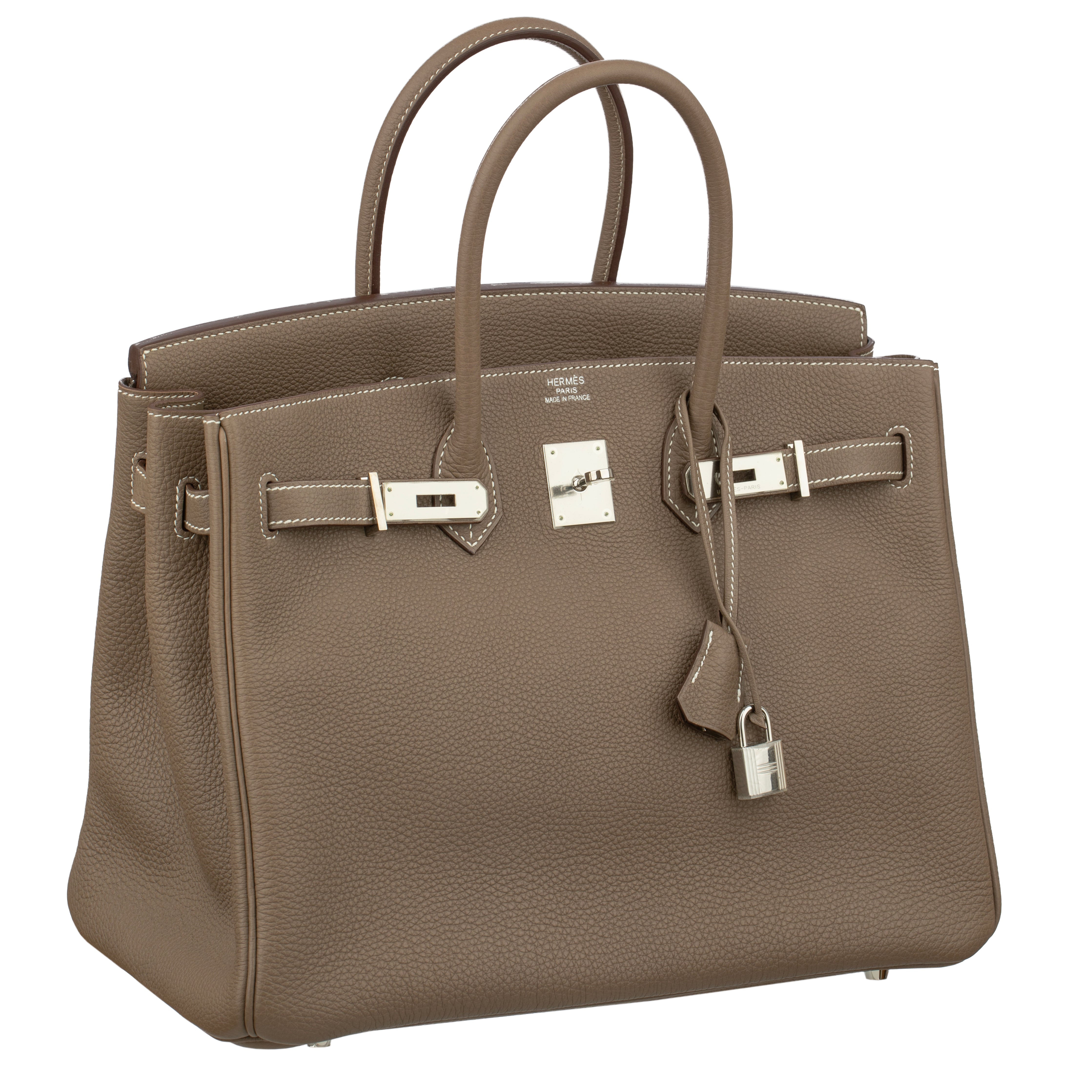 Hermes Birkin 35cm Etoupe Togo Leather Palladium Hardware