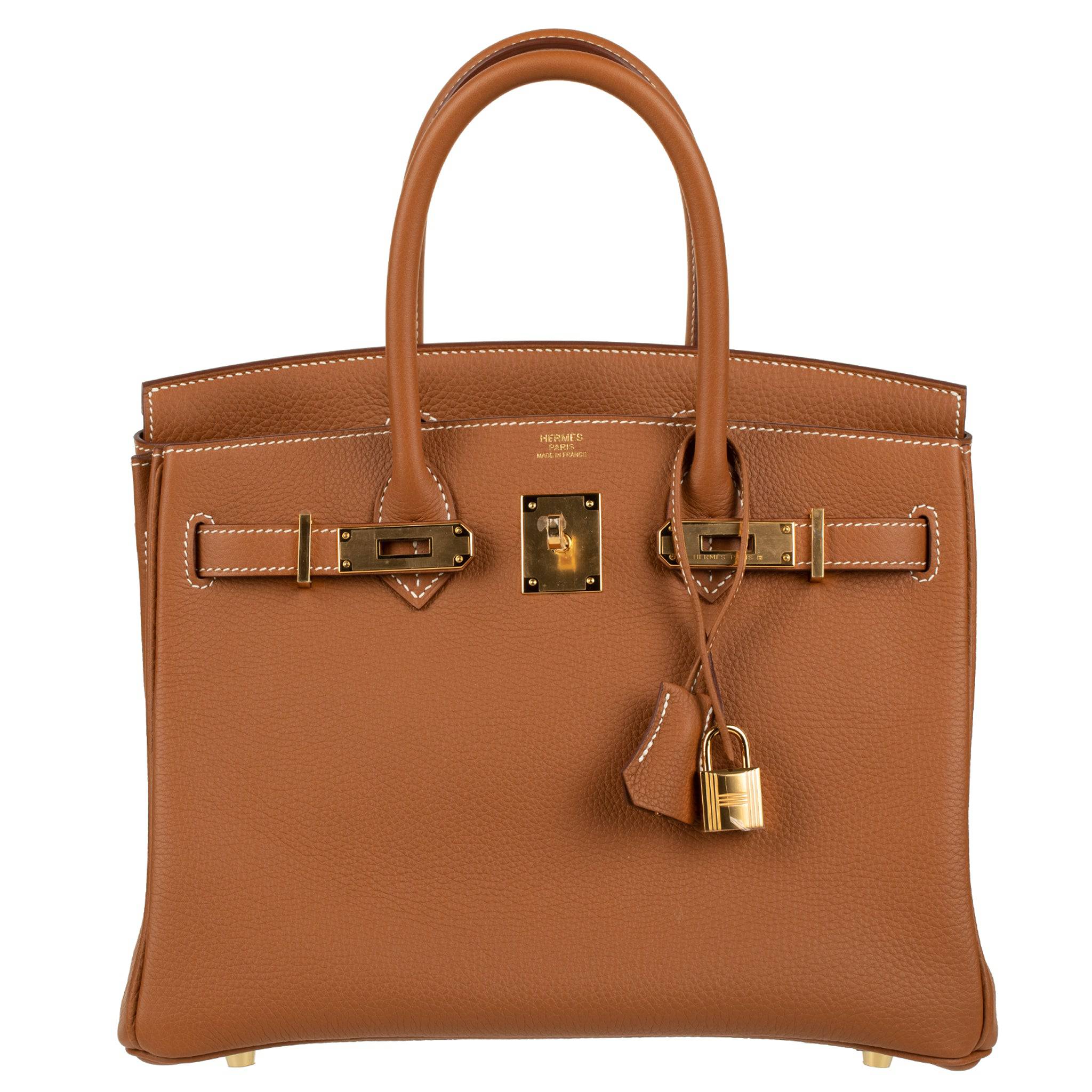 Hermes Birkin 30cm Gold Togo Leather Gold Hardware