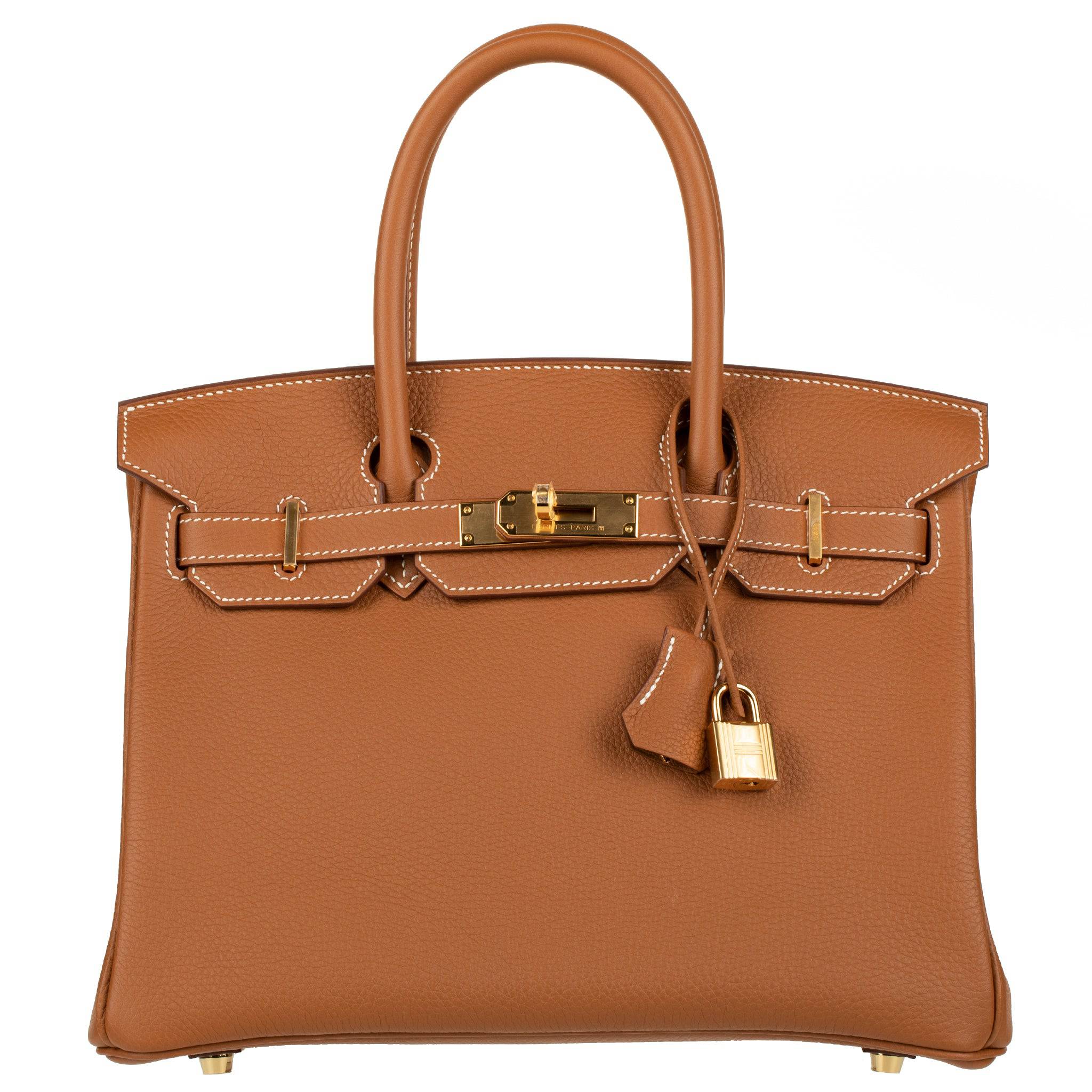 Hermes Birkin 30cm Gold Togo Leather Gold Hardware