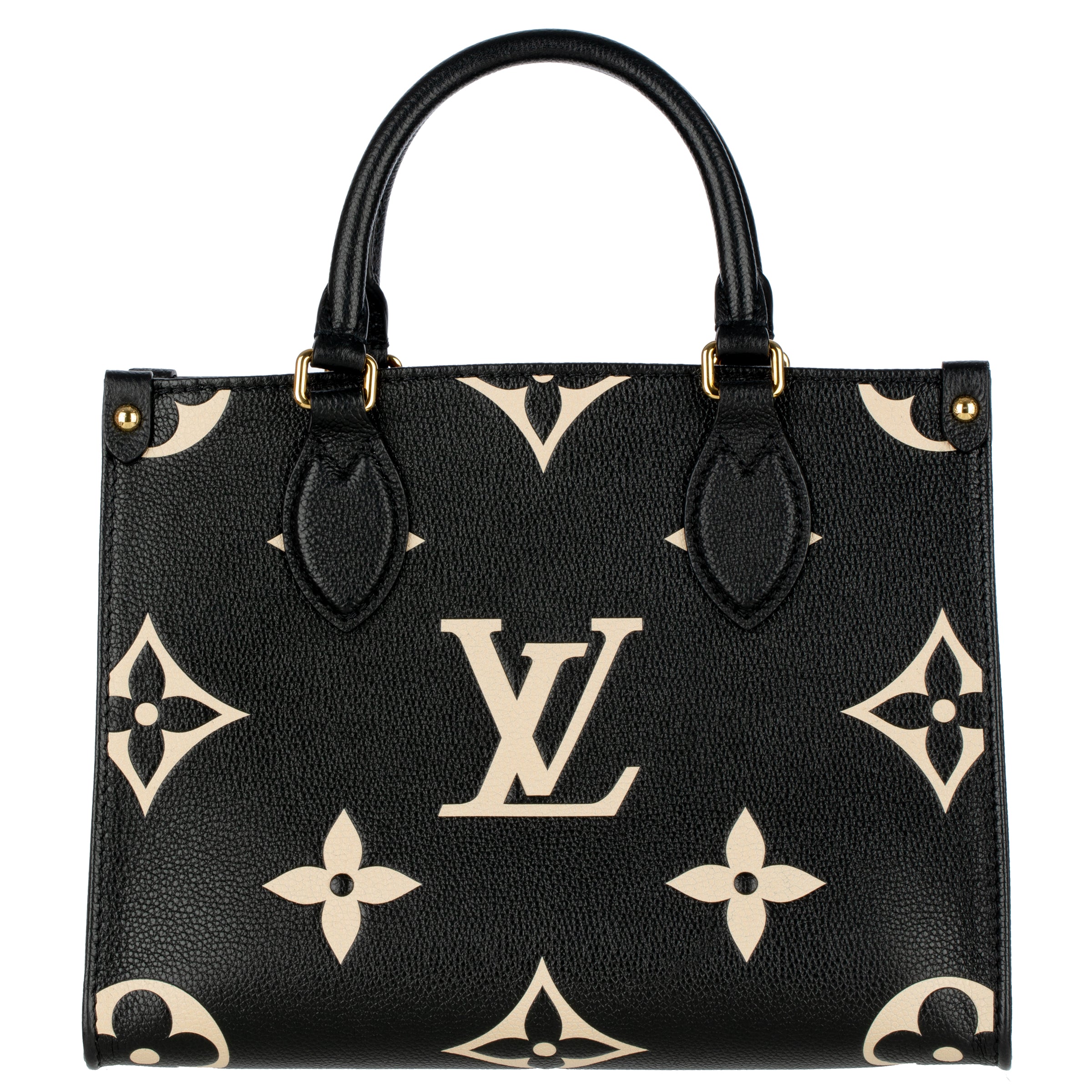 Louis Vuitton On-The-Go PM Black and Beige