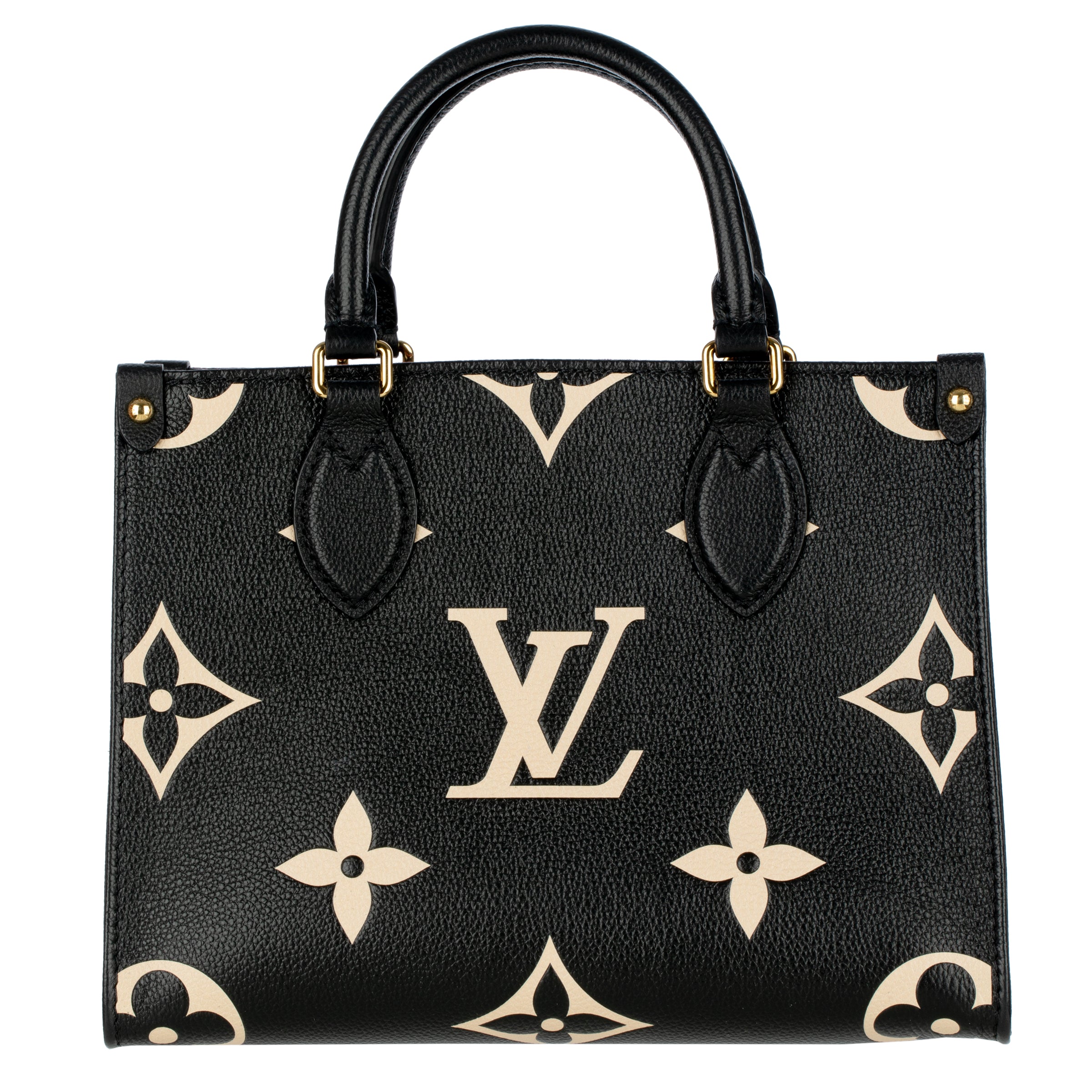 Louis Vuitton On-The-Go PM Black and Beige