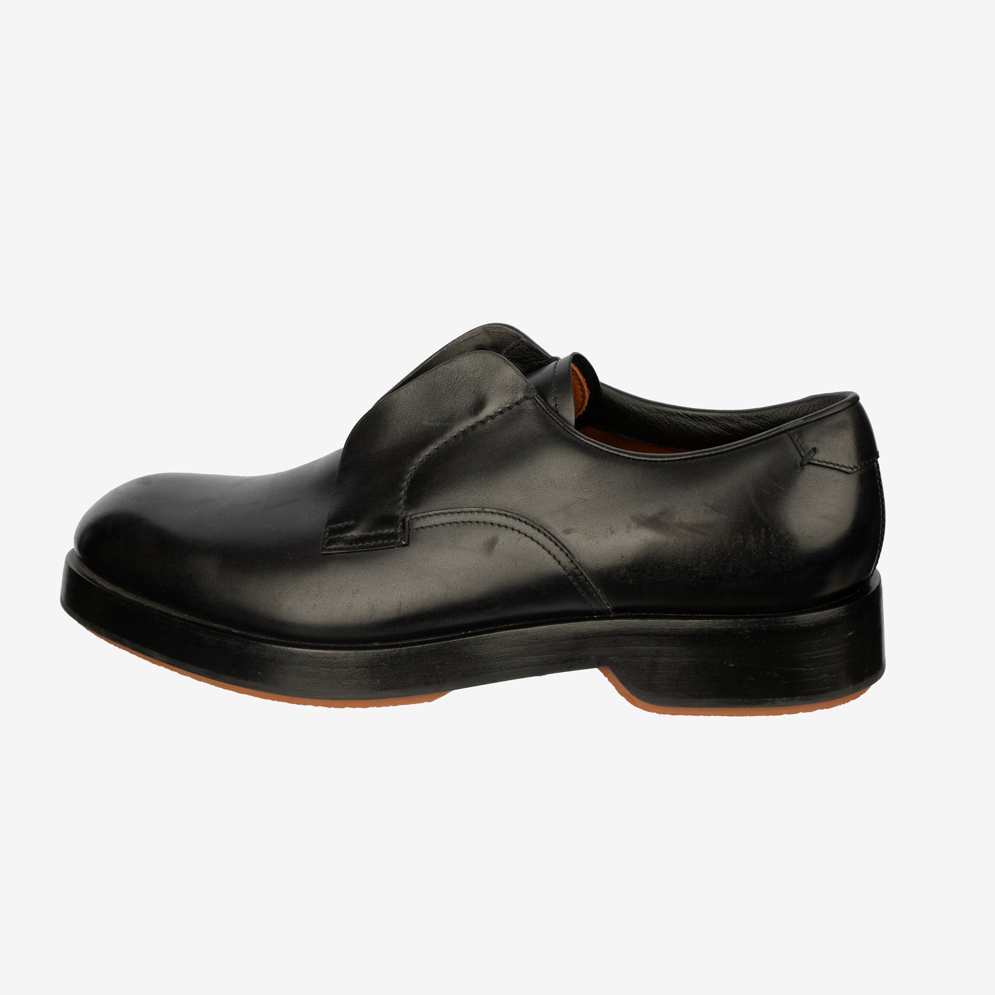 Zegna Men’s Udine Derby Shoes – Black Leather - Size 11 US