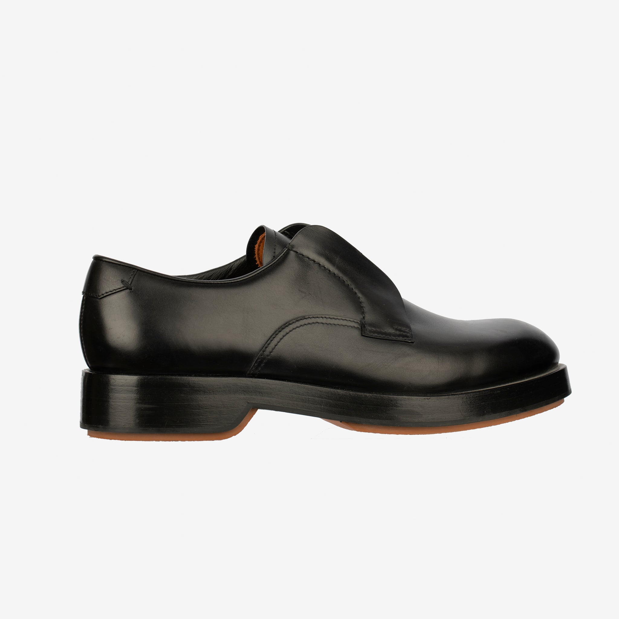 Zegna Men’s Udine Derby Shoes – Black Leather - Size 11 US