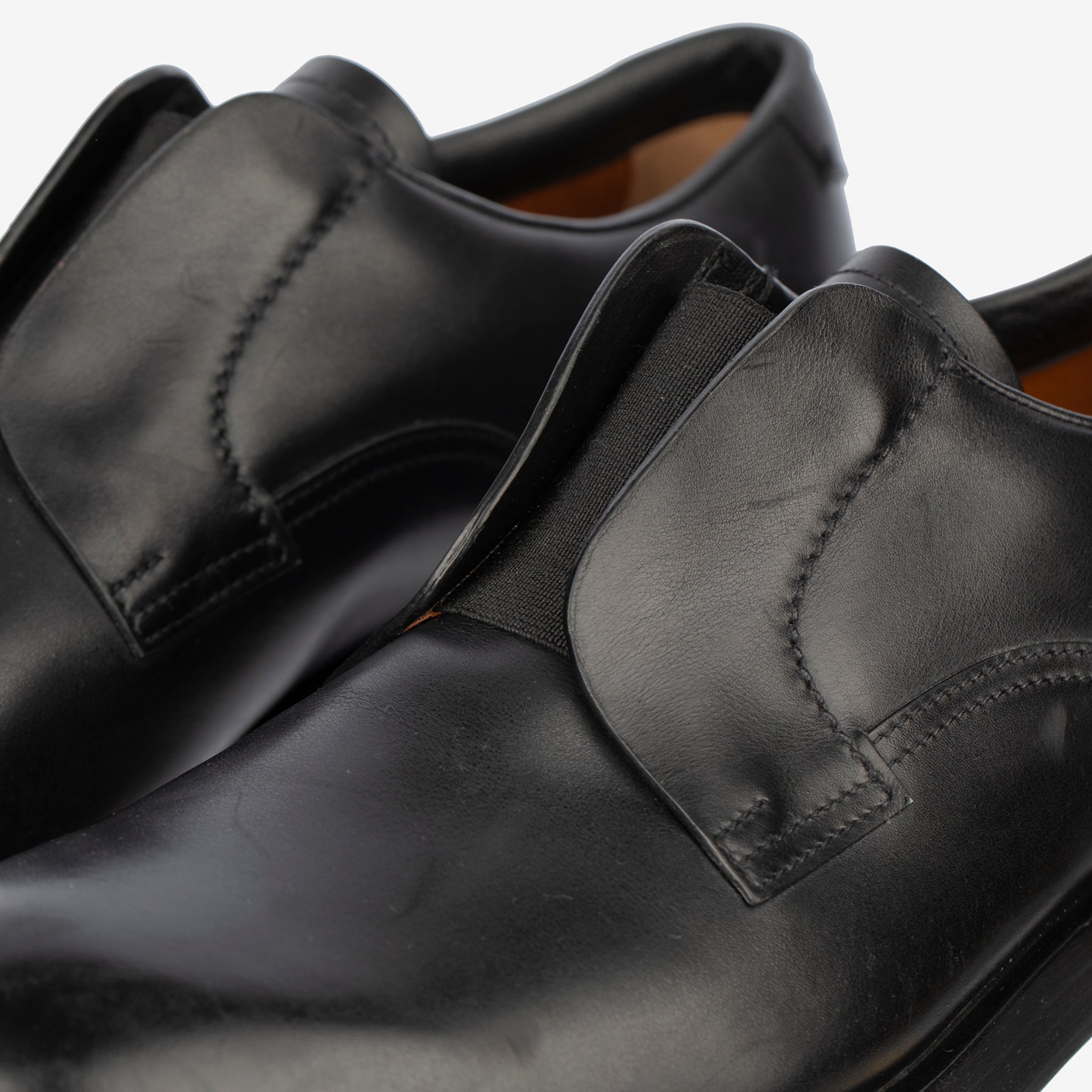 Zegna Men’s Udine Derby Shoes – Black Leather - Size 11 US