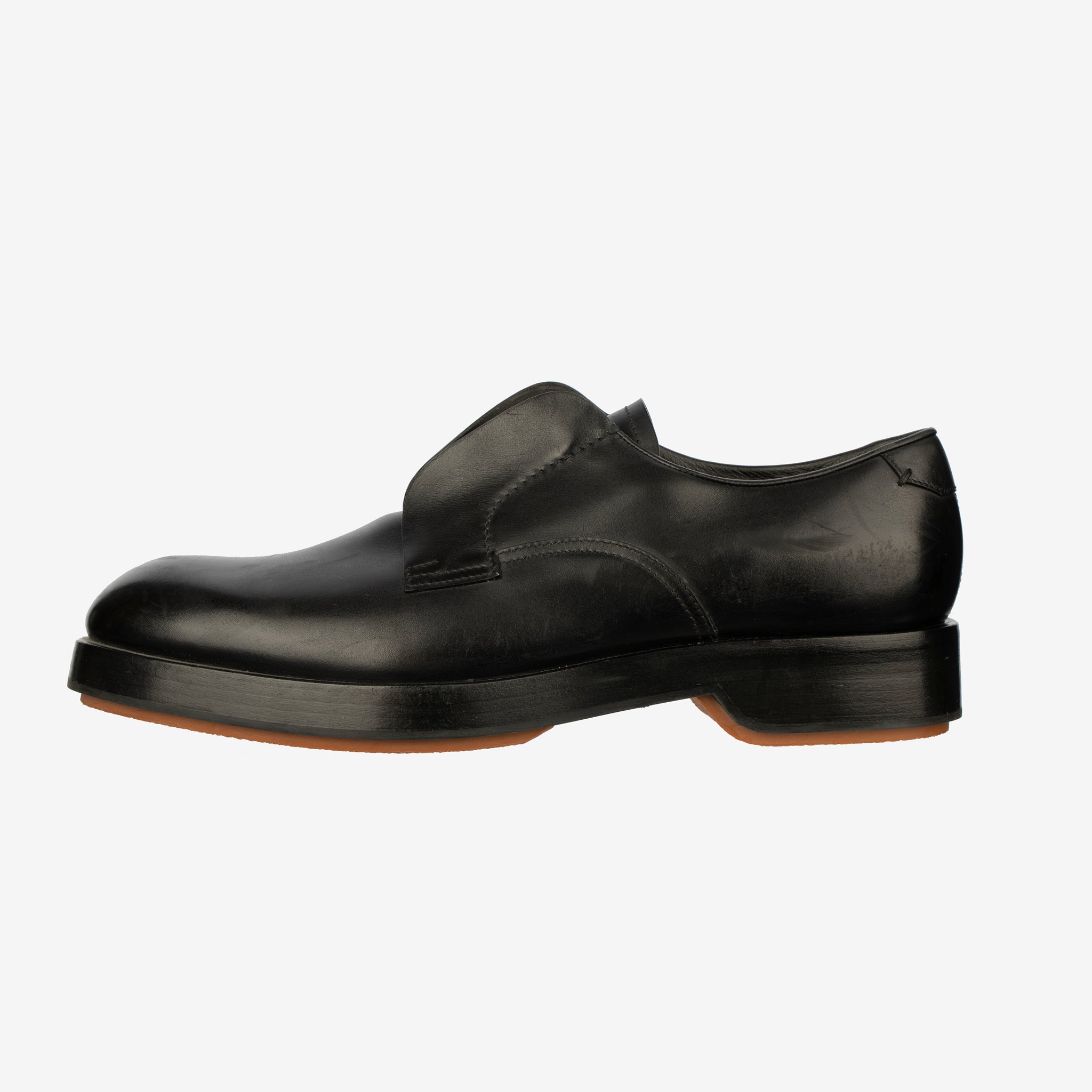 Zegna Men’s Udine Derby Shoes – Black Leather - Size 11 US