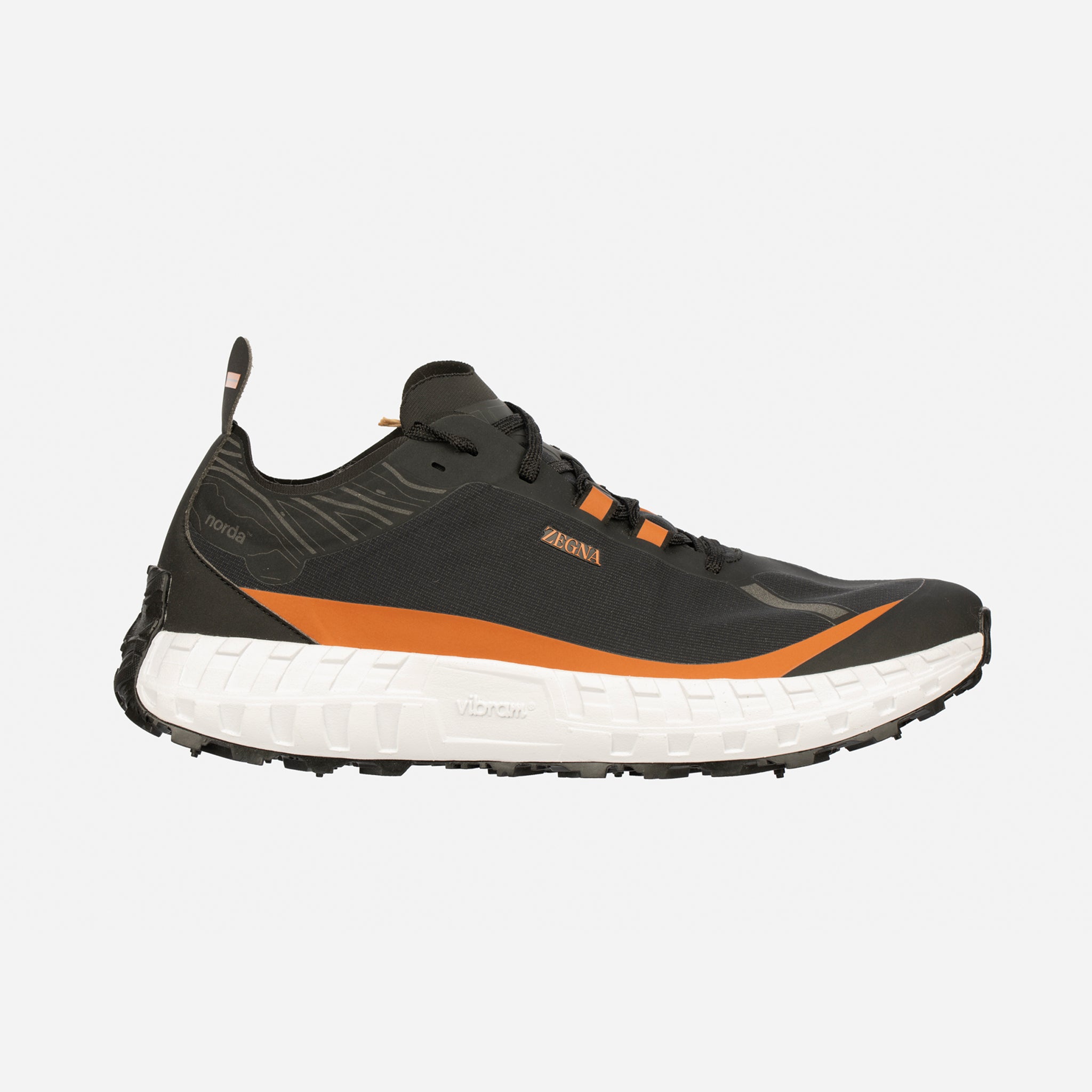 Zegna x Norda Vibram Men’s Sneakers – Black & Terracotta - Size 11 US