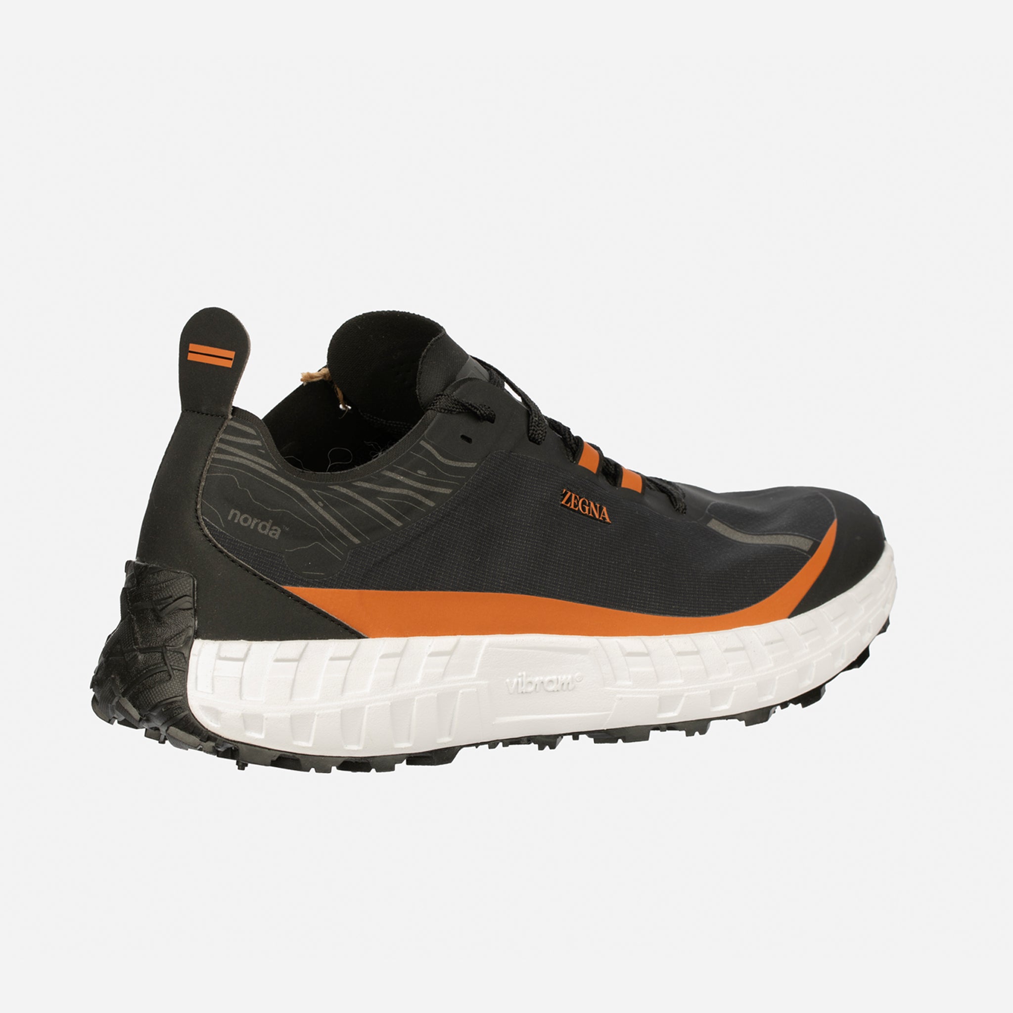 Zegna x Norda Vibram Men’s Sneakers – Black & Terracotta - Size 11 US