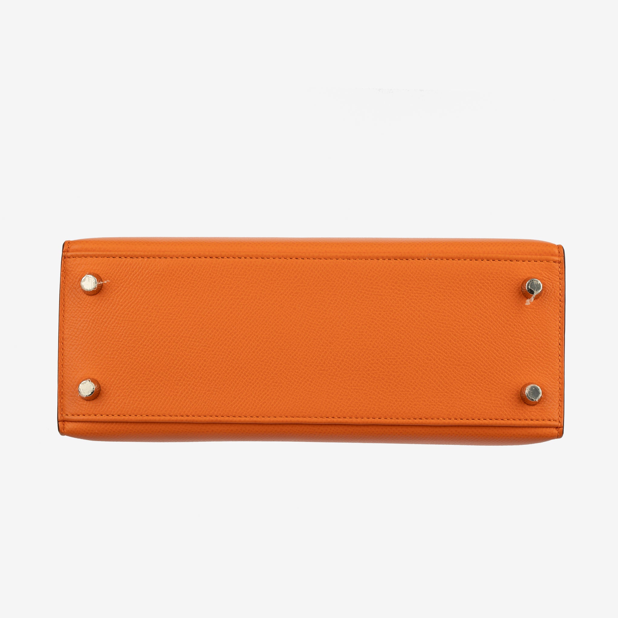Hermes Kelly 25cm Sellier Orange Epsom Leather Palladium Hardware