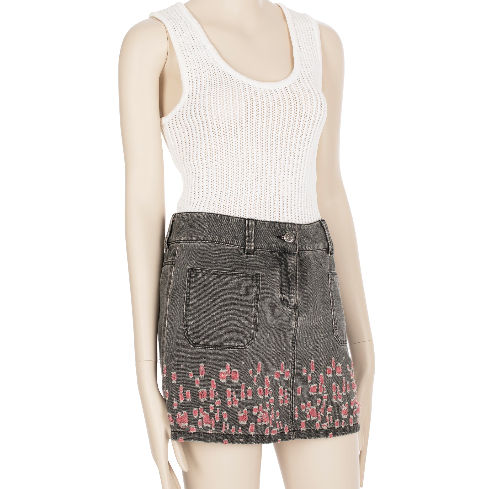 Chanel Denim Mini Skirt 36 FR