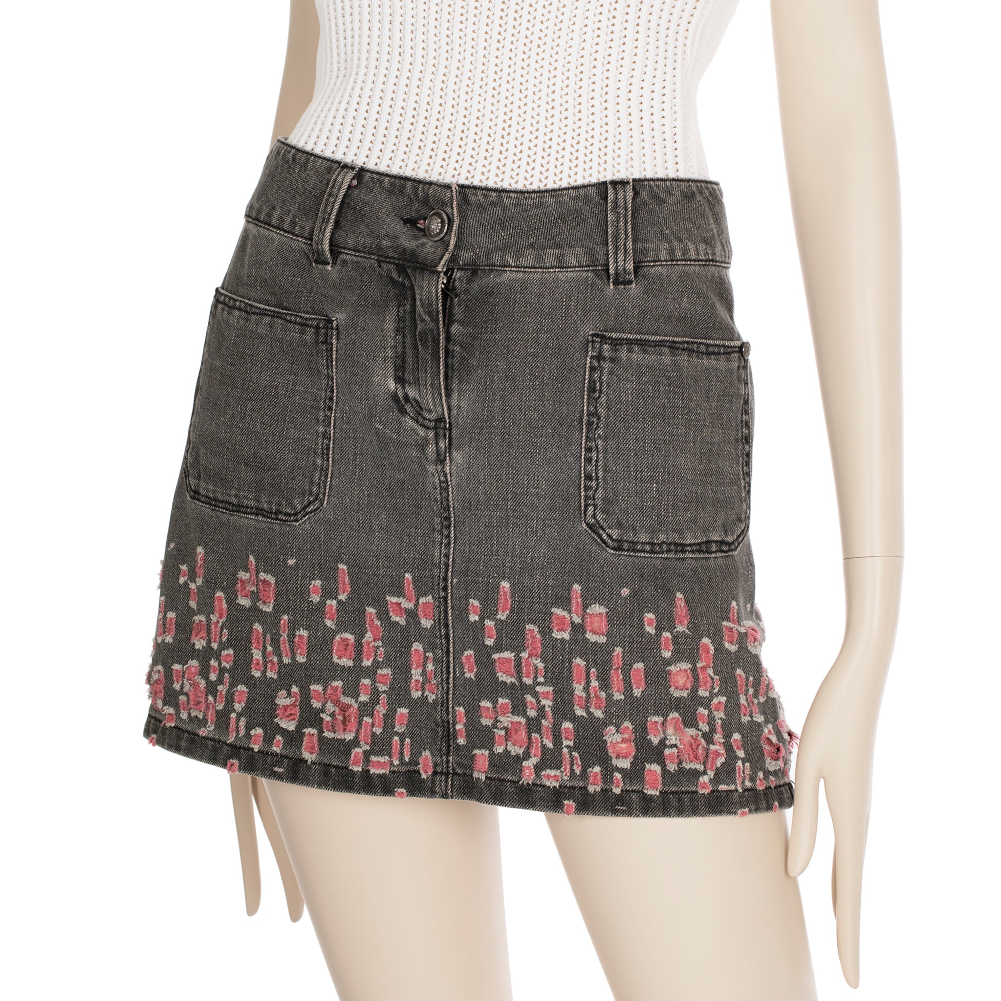 Chanel Denim Mini Skirt 36 FR