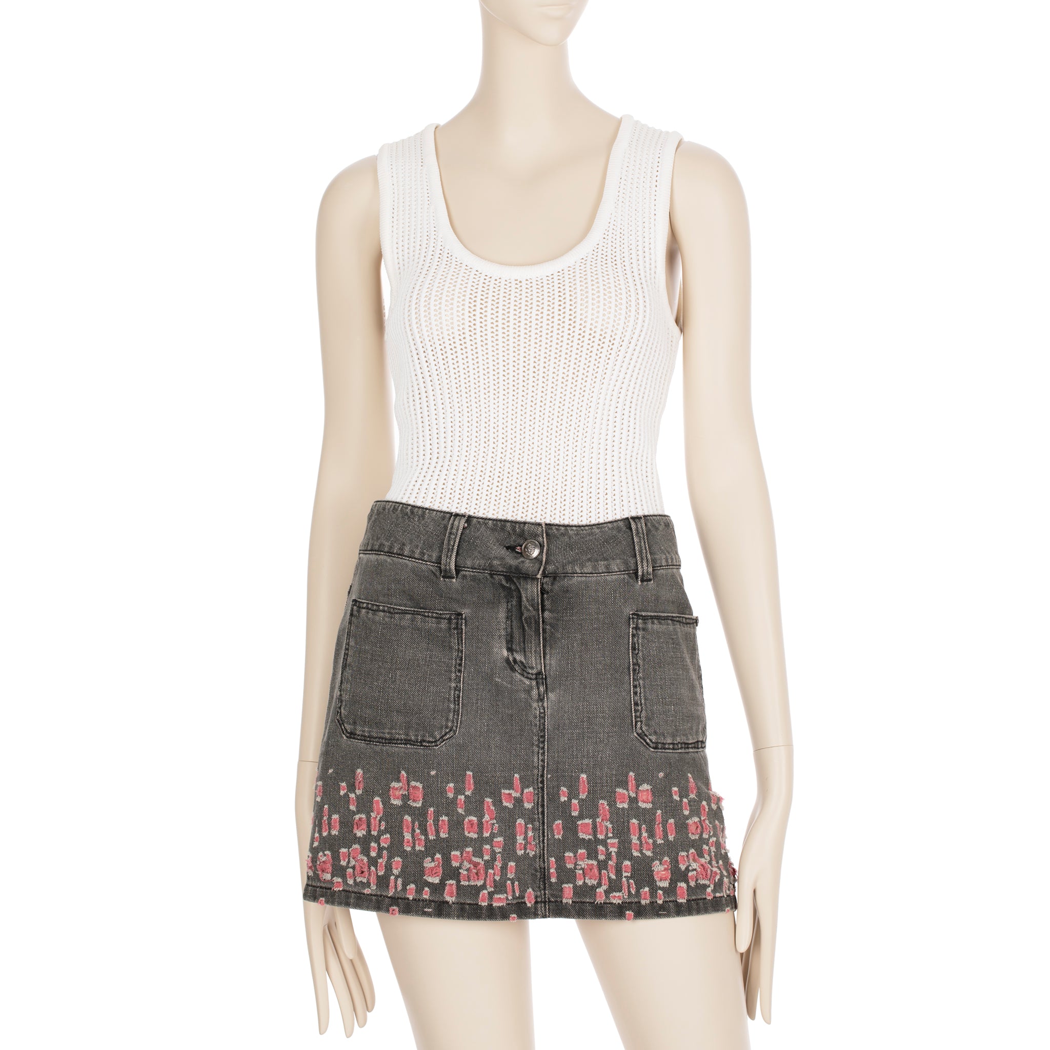 Chanel Denim Mini Skirt 36 FR