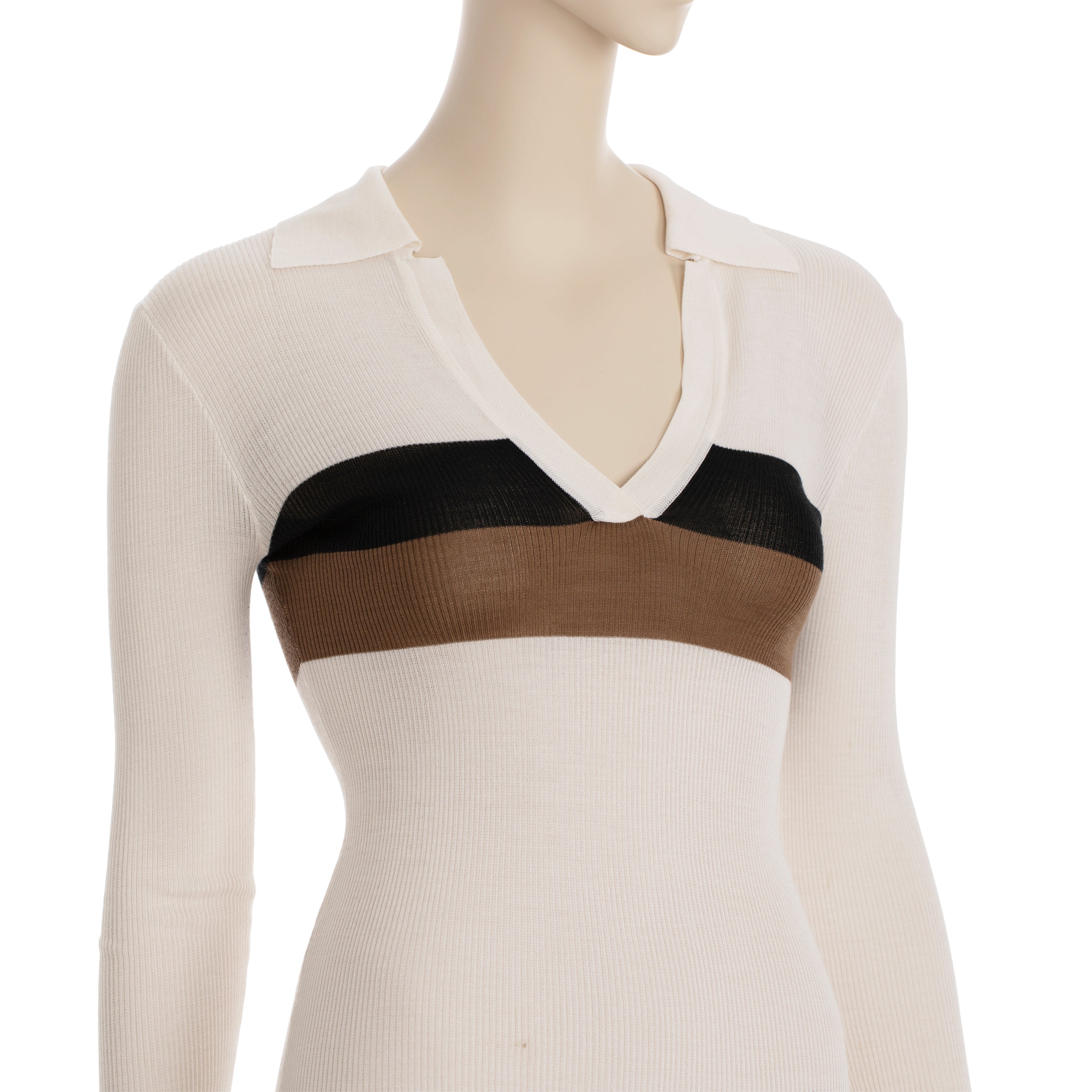 Fendi White Knit Long Sleeve Top 36 IT