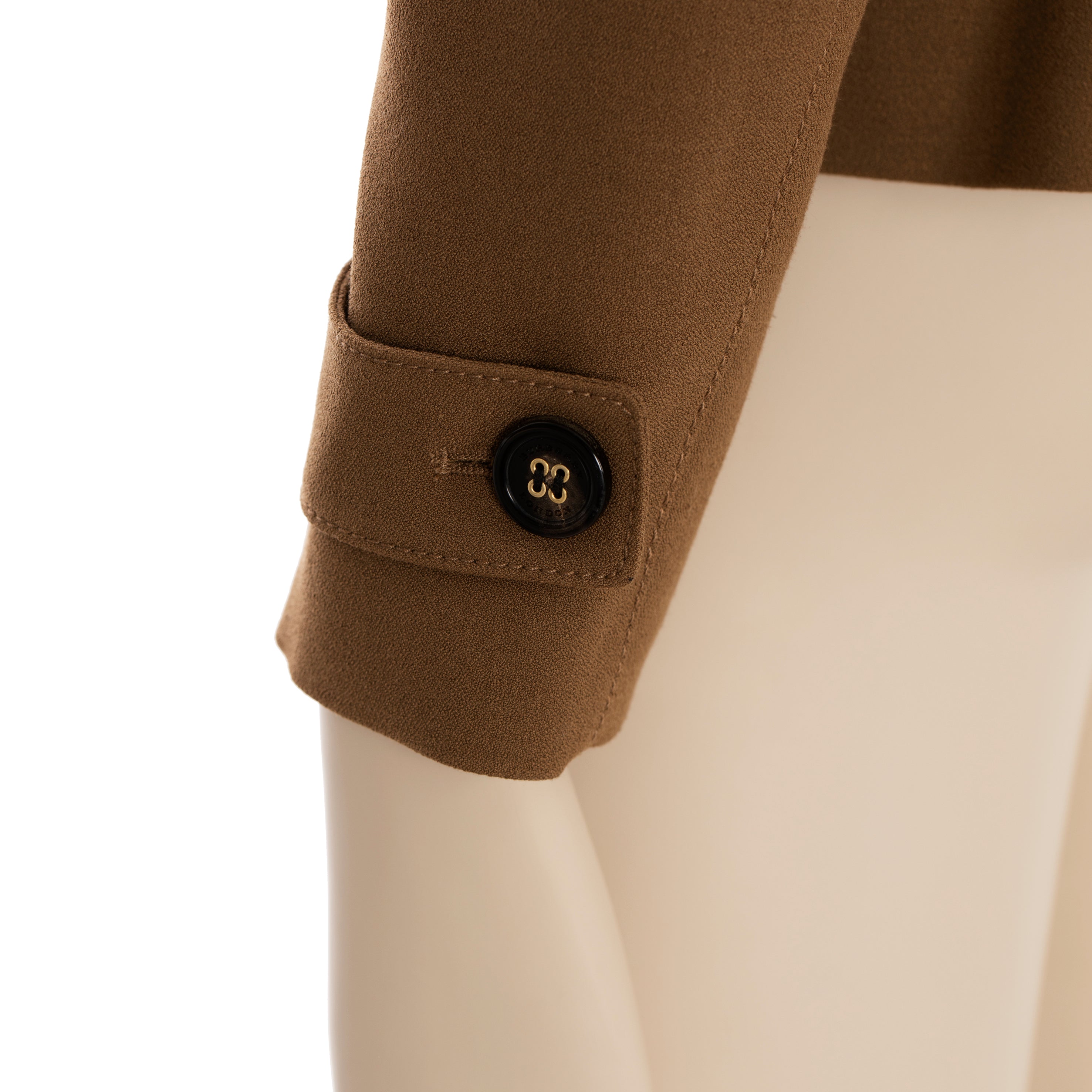 Burberry Cropped Brown Jacket Leather Details 36 IT