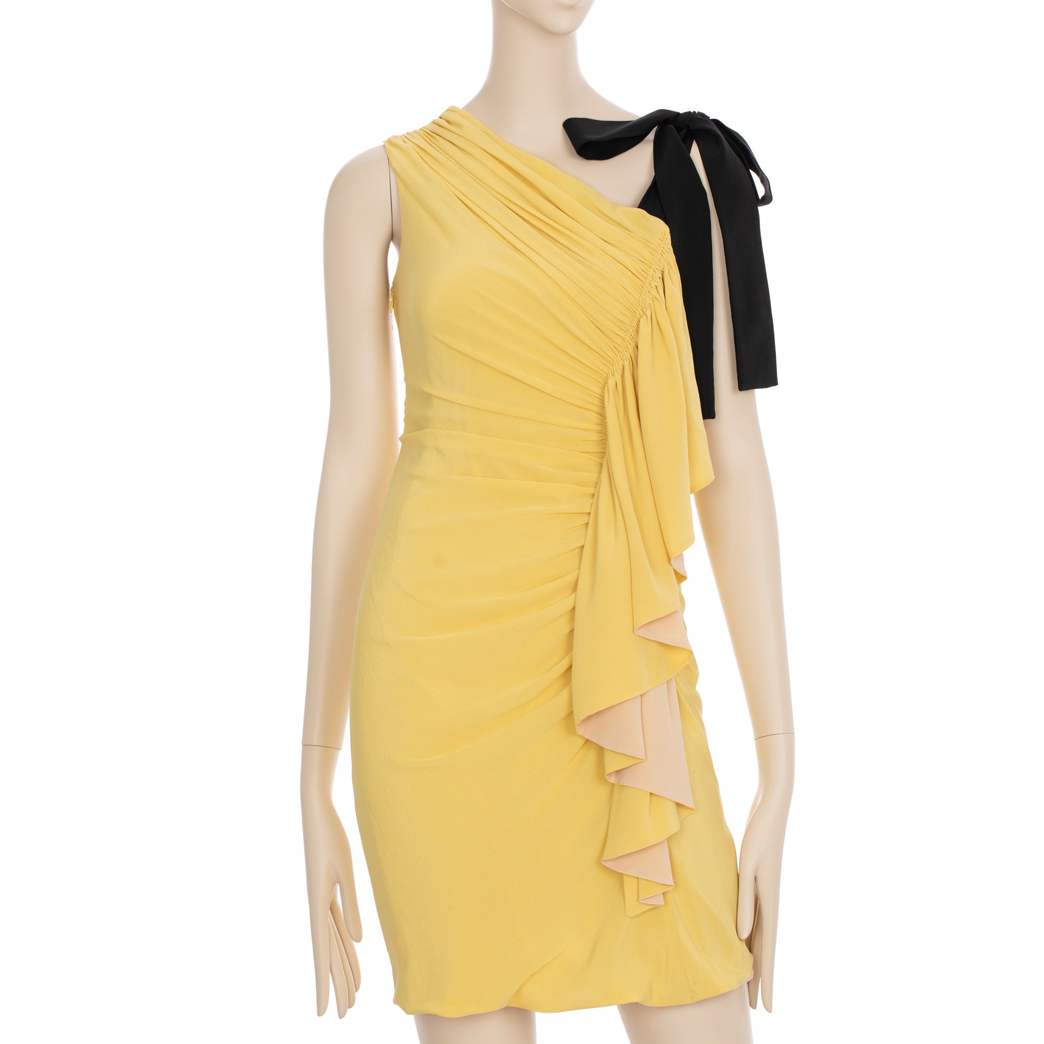 Fendi Vintage Yellow & Nude Dress 38 IT