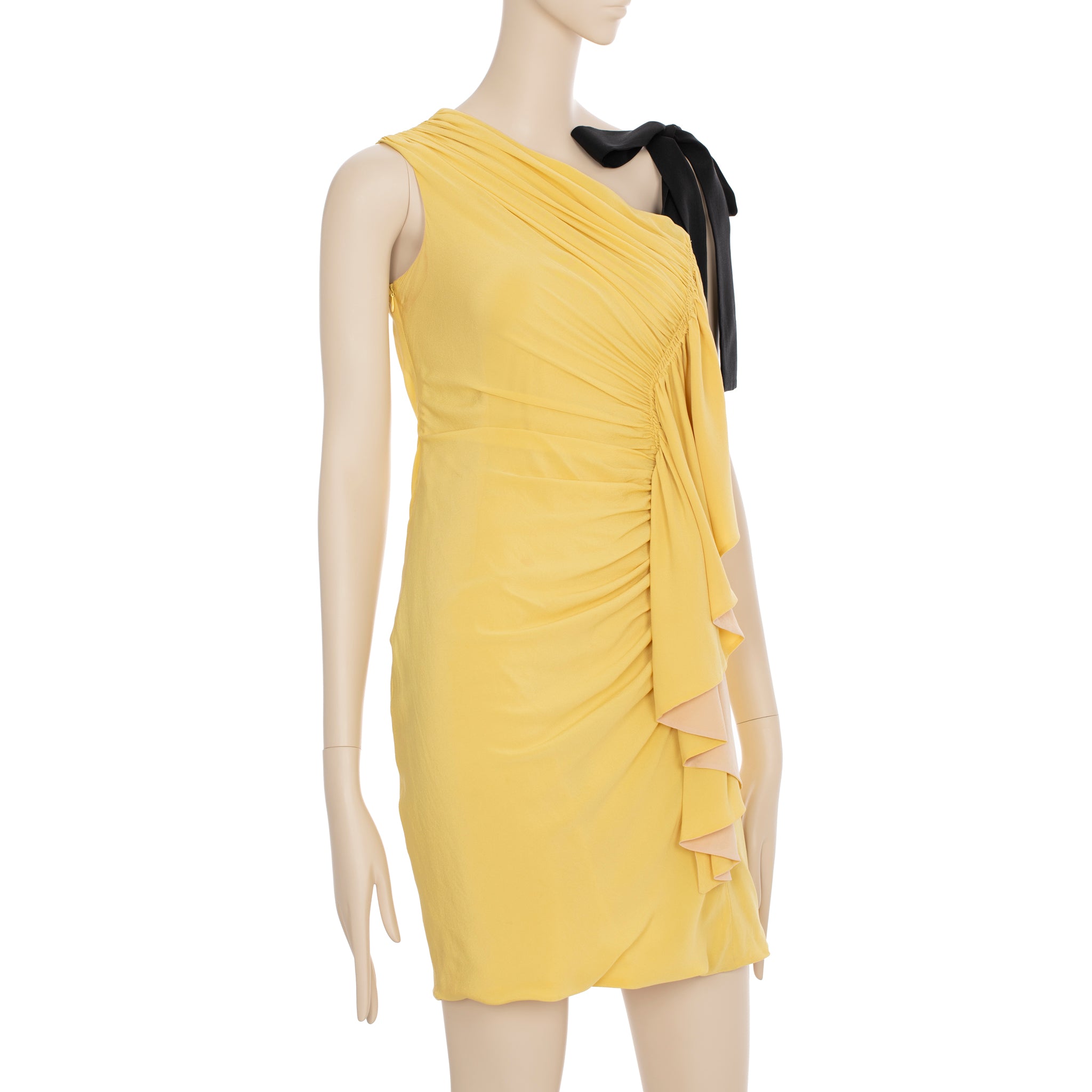 Fendi Vintage Yellow & Nude Dress 38 IT
