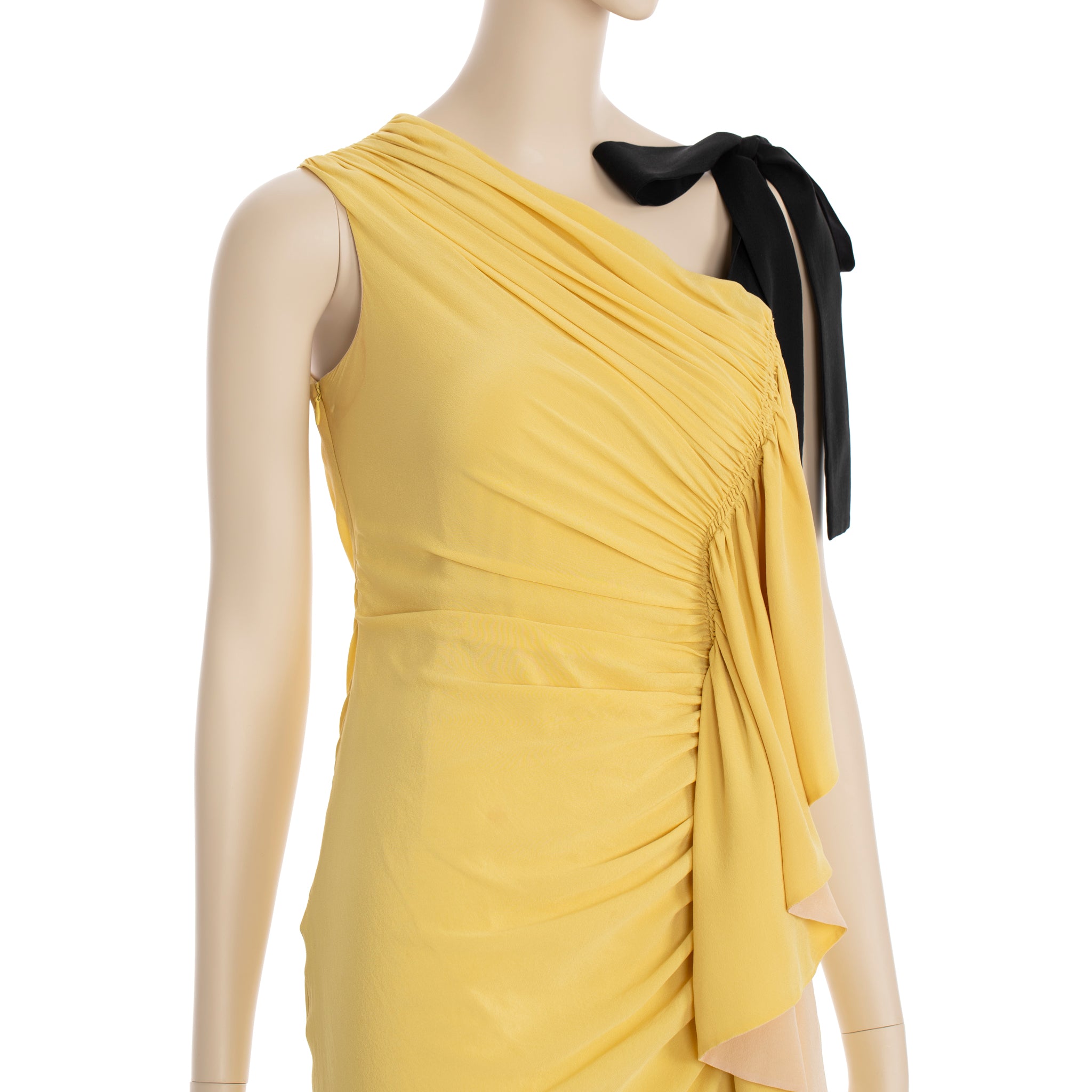 Fendi Vintage Yellow & Nude Dress 38 IT