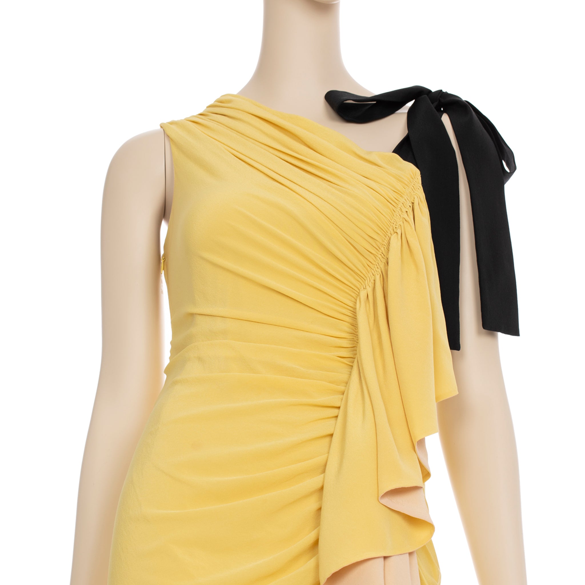 Fendi Vintage Yellow & Nude Dress 38 IT