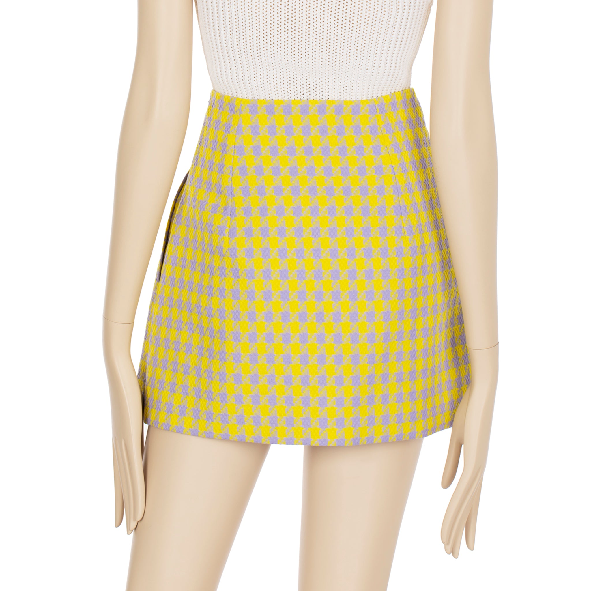 Versace Tweed Lilac & Yellow Skirt 38 IT