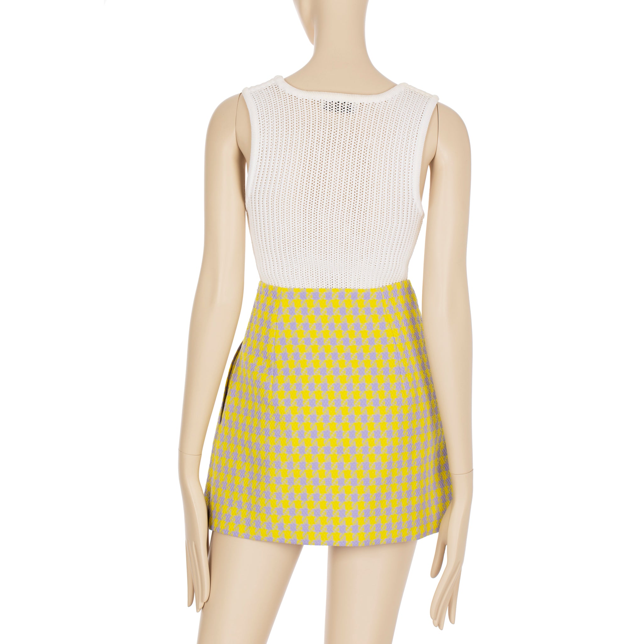 Versace Tweed Lilac & Yellow Skirt 38 IT