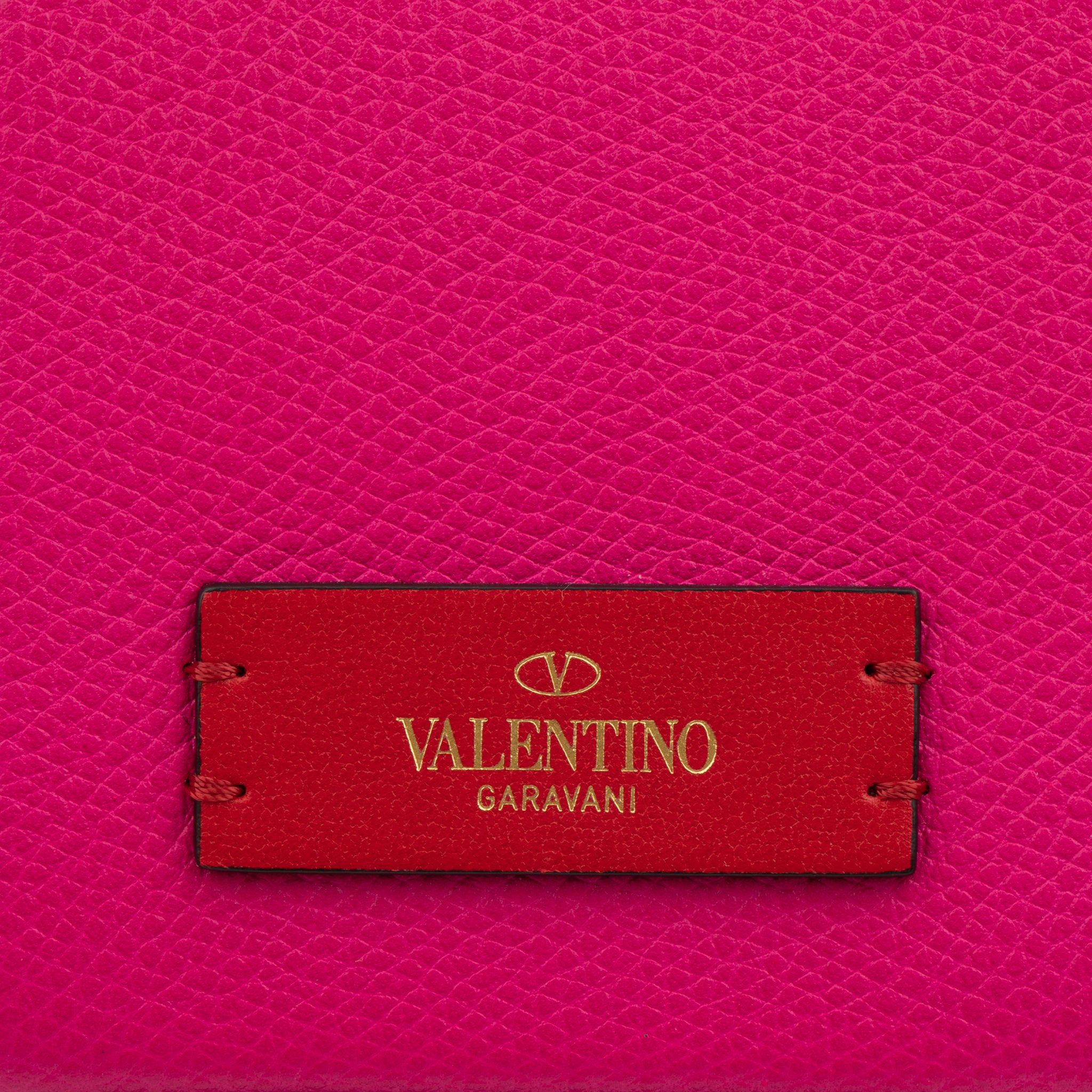 Valentino Pink Vsling Vanity Case With Gold Tone Hardware