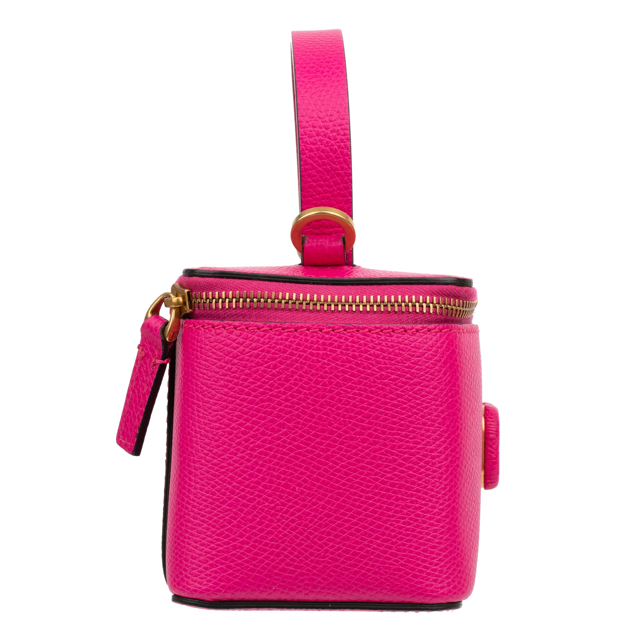 Valentino Pink Vsling Vanity Case With Gold Tone Hardware