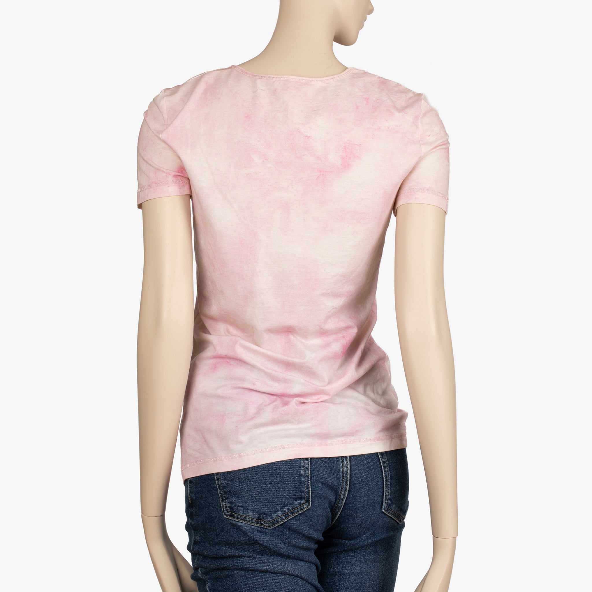 Chanel Pink Tie-Dye Cotton Logo T-Shirt  – Size S