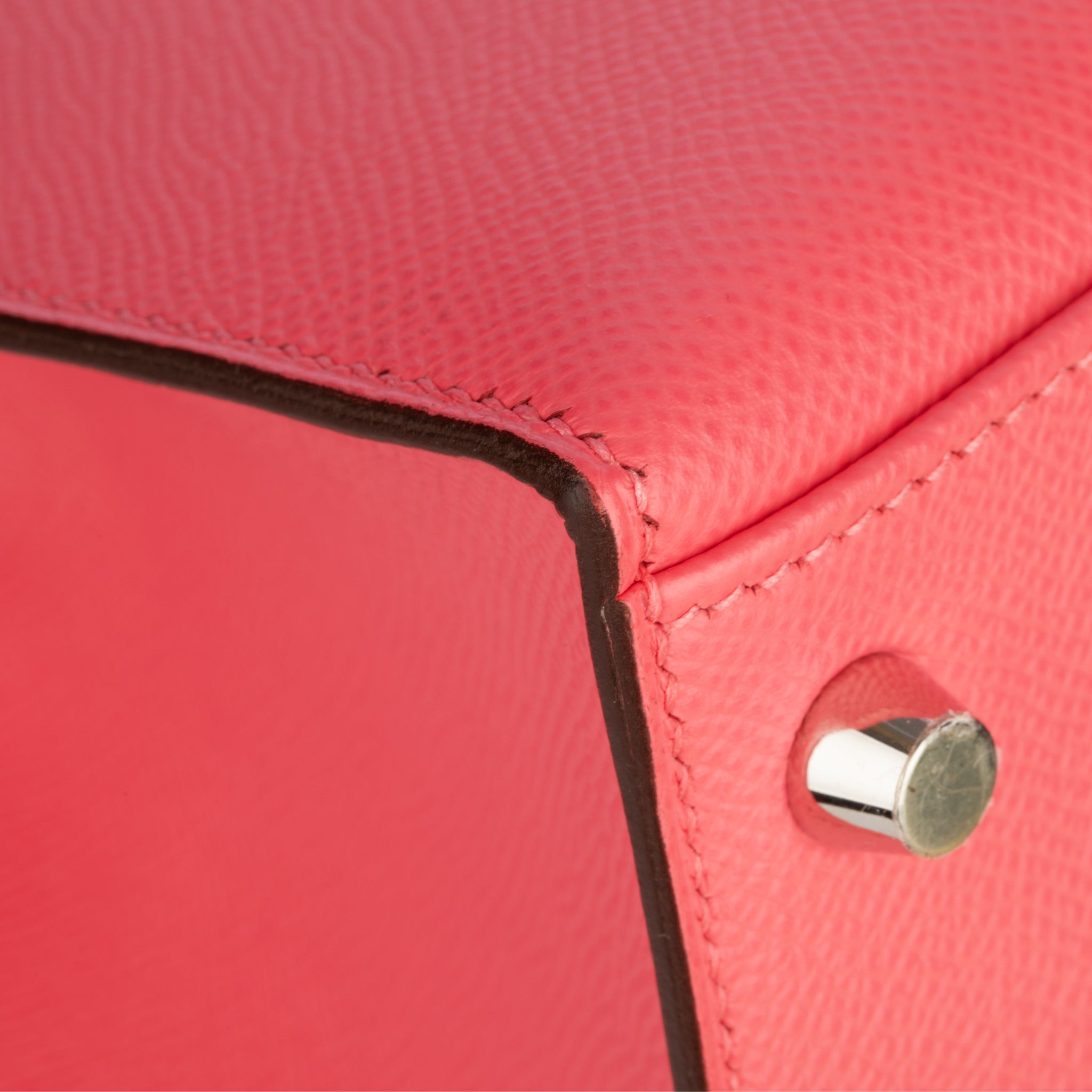 Hermes Kelly 28cm Rose Azalee Epsom Leather Palladium Hardware