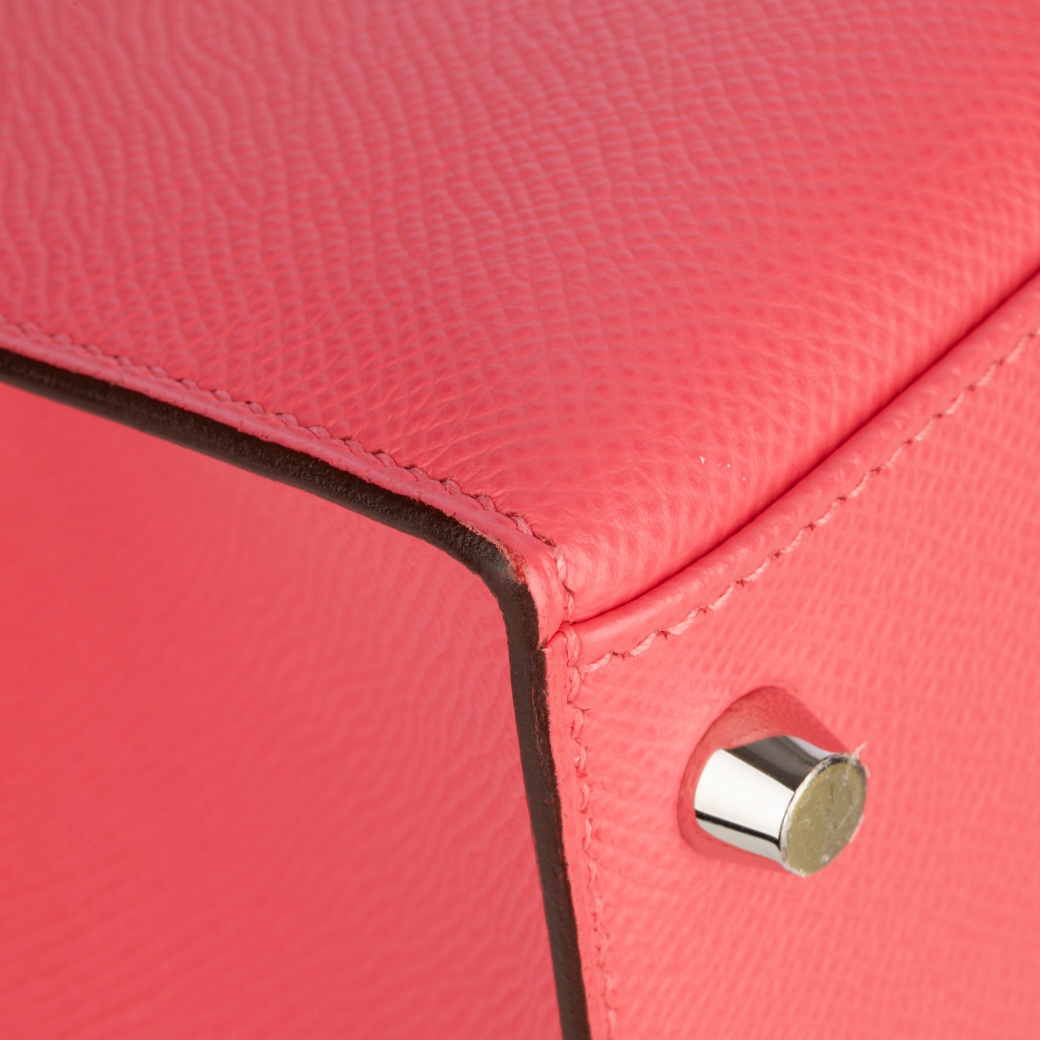 Hermes Kelly 28cm Rose Azalee Epsom Leather Palladium Hardware