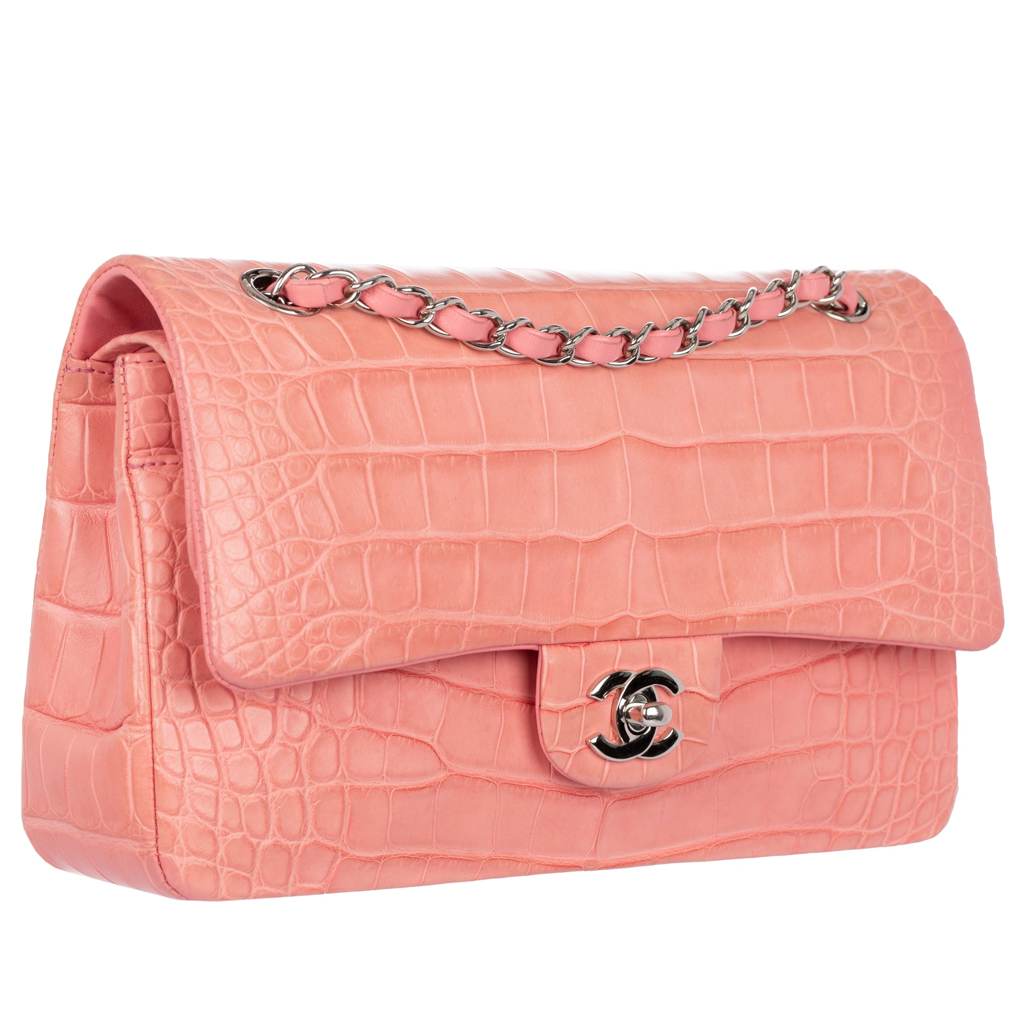 Chanel pink best sale flap bag