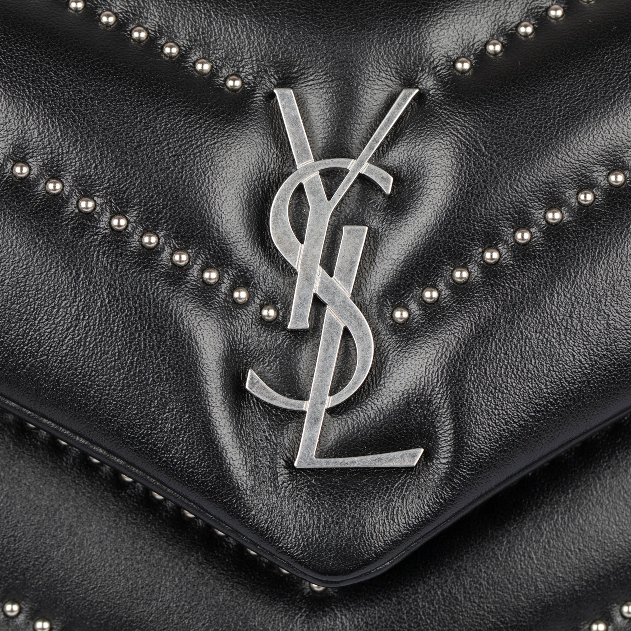 Yves Saint Laurent LouLou Handbag Black leather With Studs