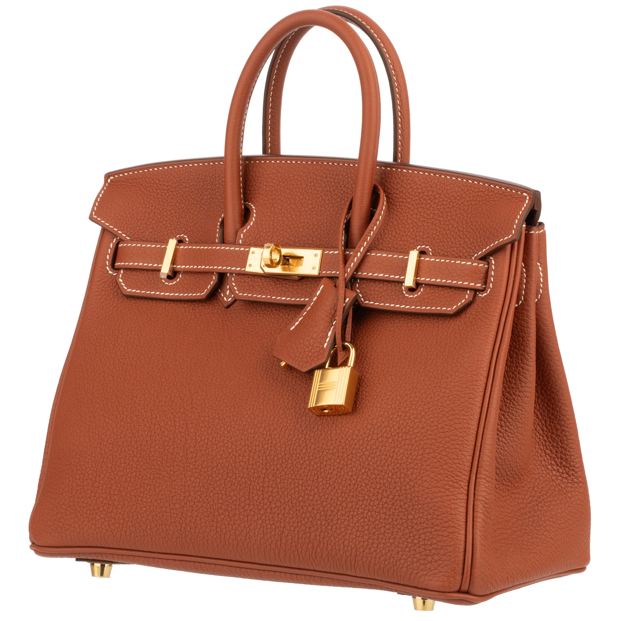 Hermes Birkin 25cm Sienne Togo Leather Gold Hardware