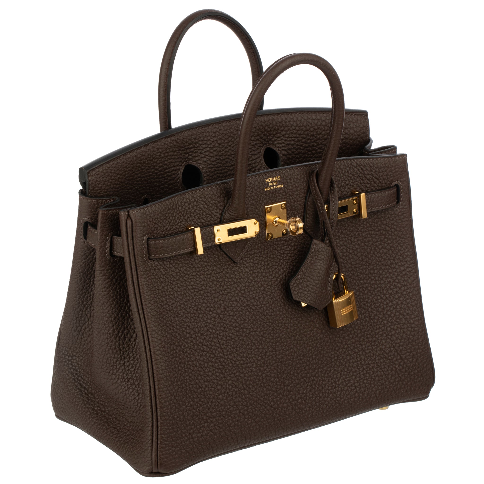 Hermes Birkin 25cm Chocolate Togo Leather Gold Hardware