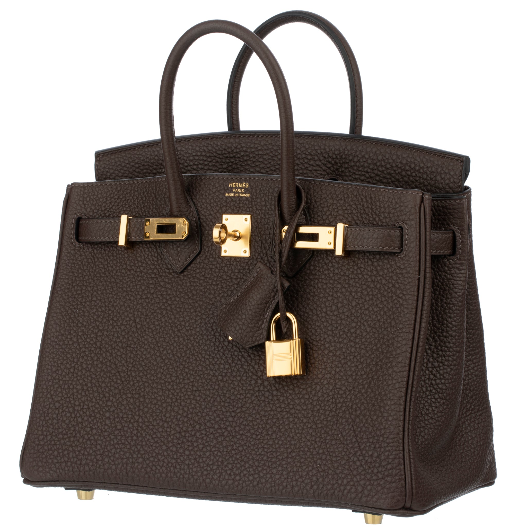 Hermes Birkin 25cm Chocolate Togo Leather Gold Hardware