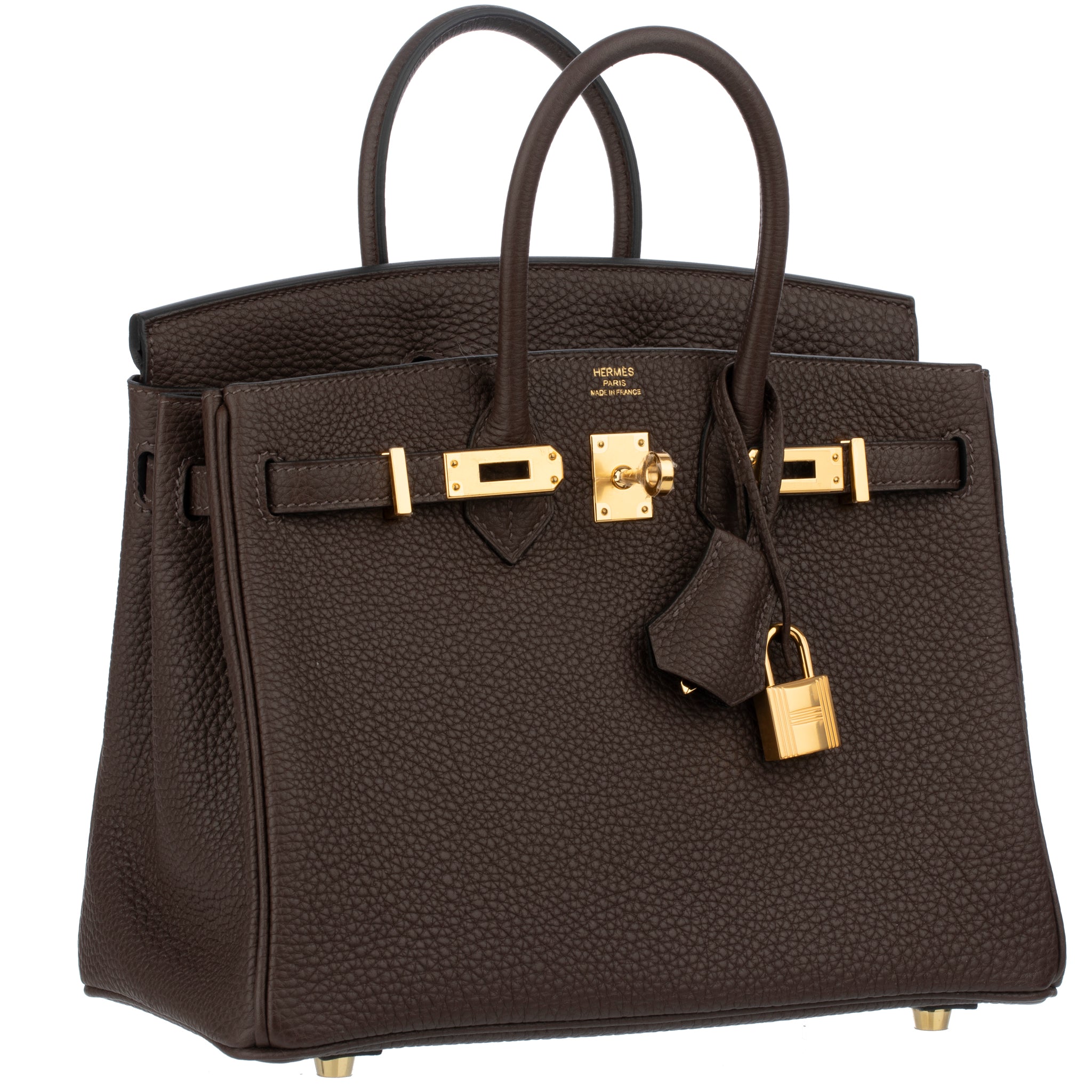 Hermes Birkin 25cm Chocolate Togo Leather Gold Hardware