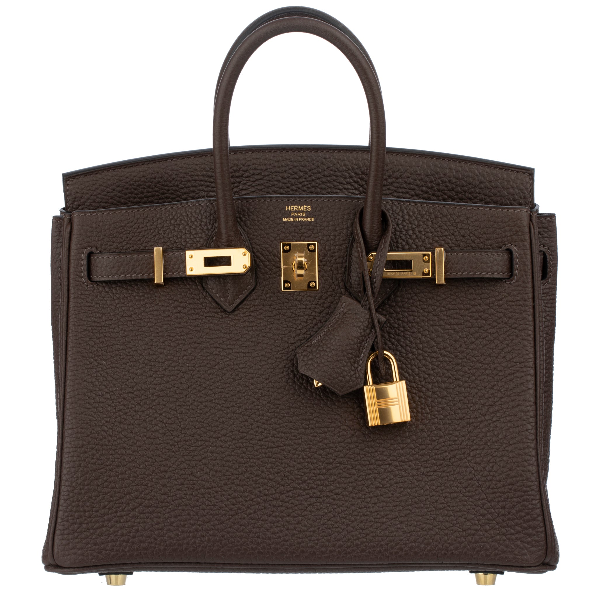 Hermes Birkin 25cm Chocolate Togo Leather Gold Hardware