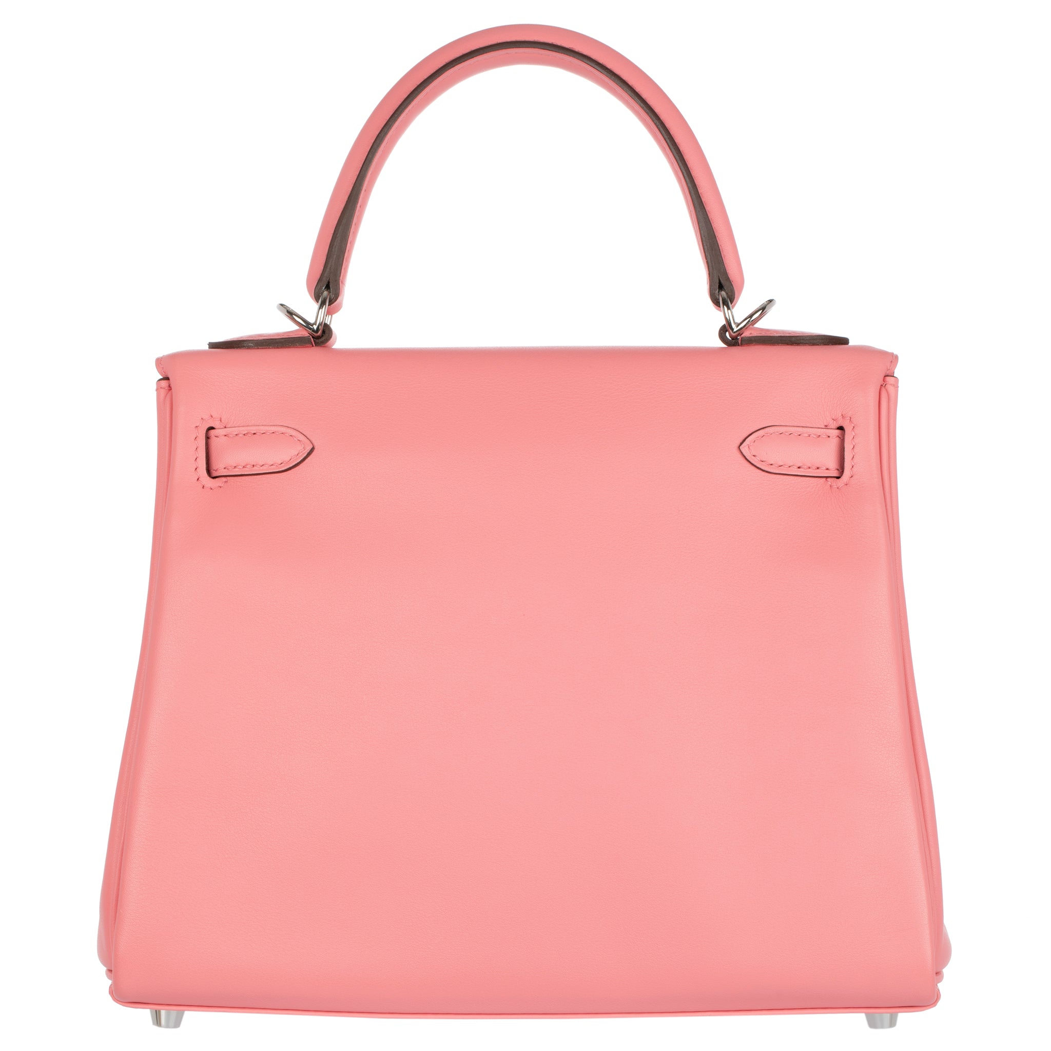 Hermes Kelly 25cm Retourne Rose Ete Swift Leather Palladium Hardware