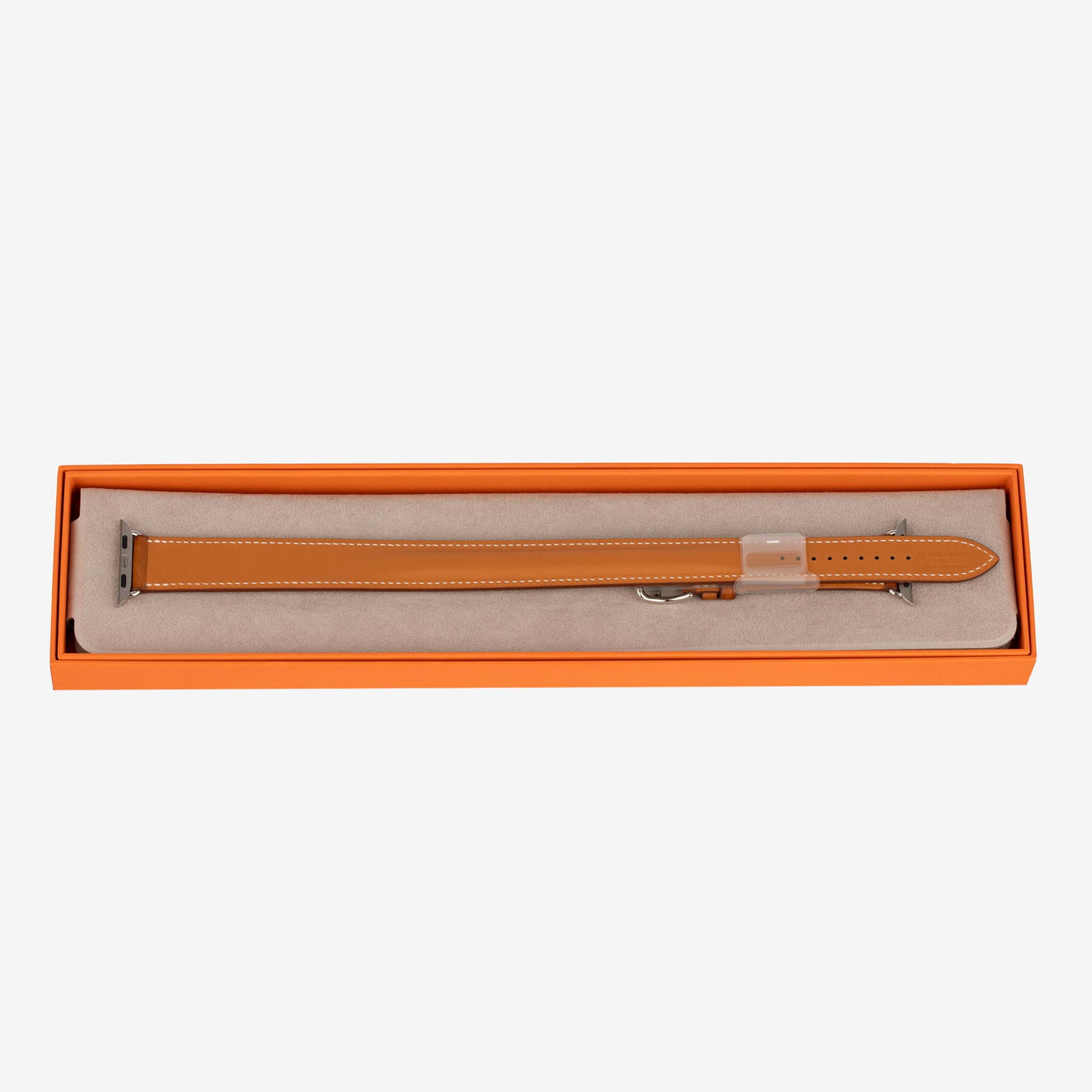 Hermès Band Apple Watch Double Tour Barenia 42 mm Attelage