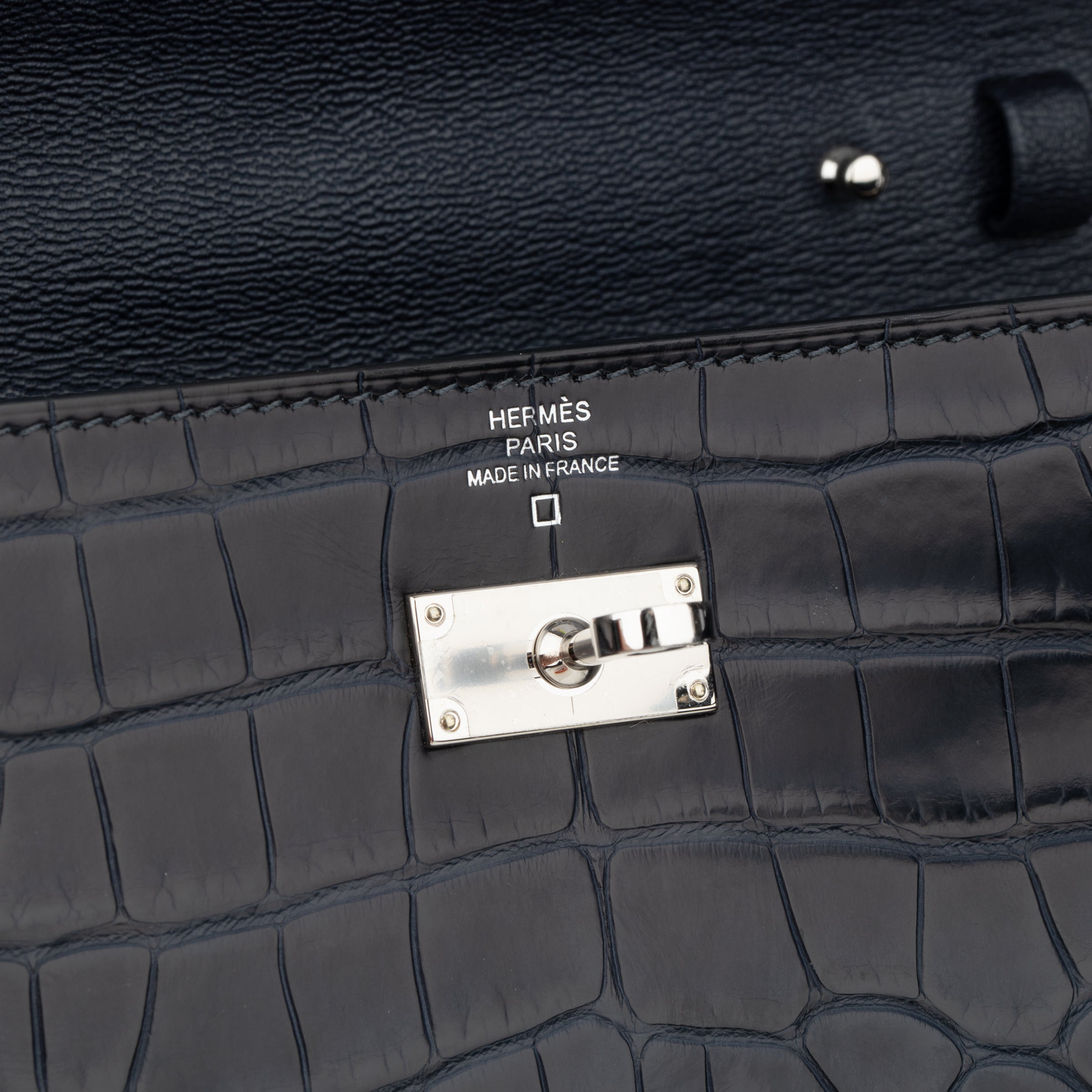 Hermès Kelly-To-Go Wallet Blue Indigo Matte Alligator Palladium Hardware