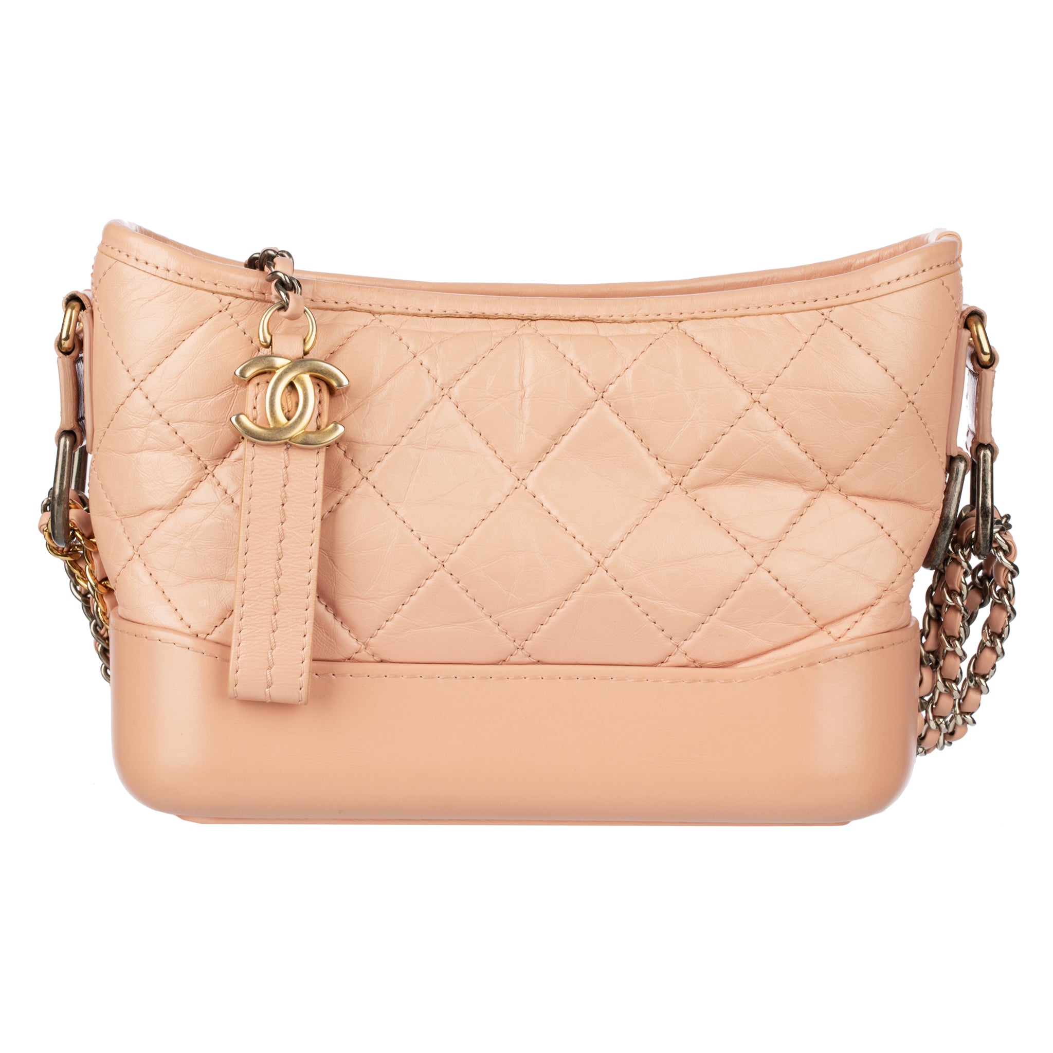 Chanel Gabrielle Small Dusty Pink, Grained Calfskin Leather, Duo Tone Hardware