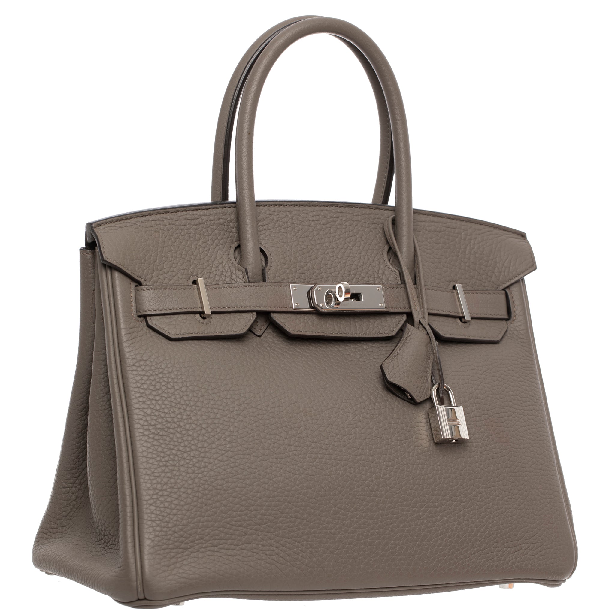 Hermes Birkin 30 Cm Gris Etain Togo Leather Palladium Hardware Stamp X