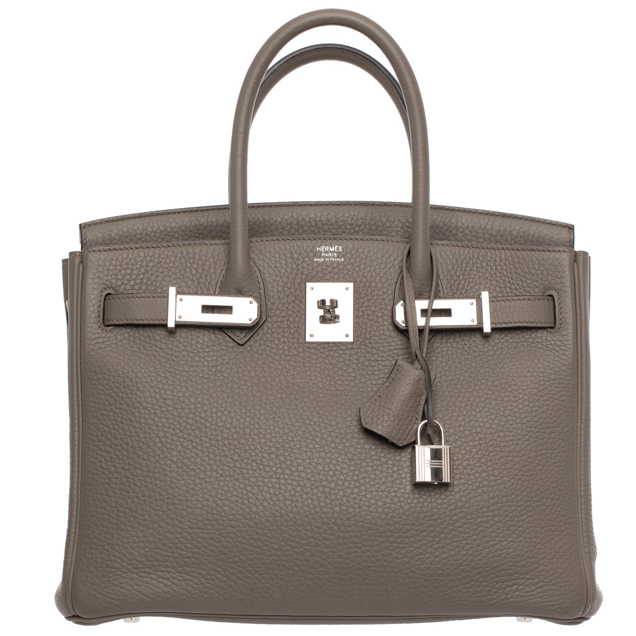 Hermes Birkin 30 Cm Gris Etain Togo Leather Palladium Hardware Stamp X