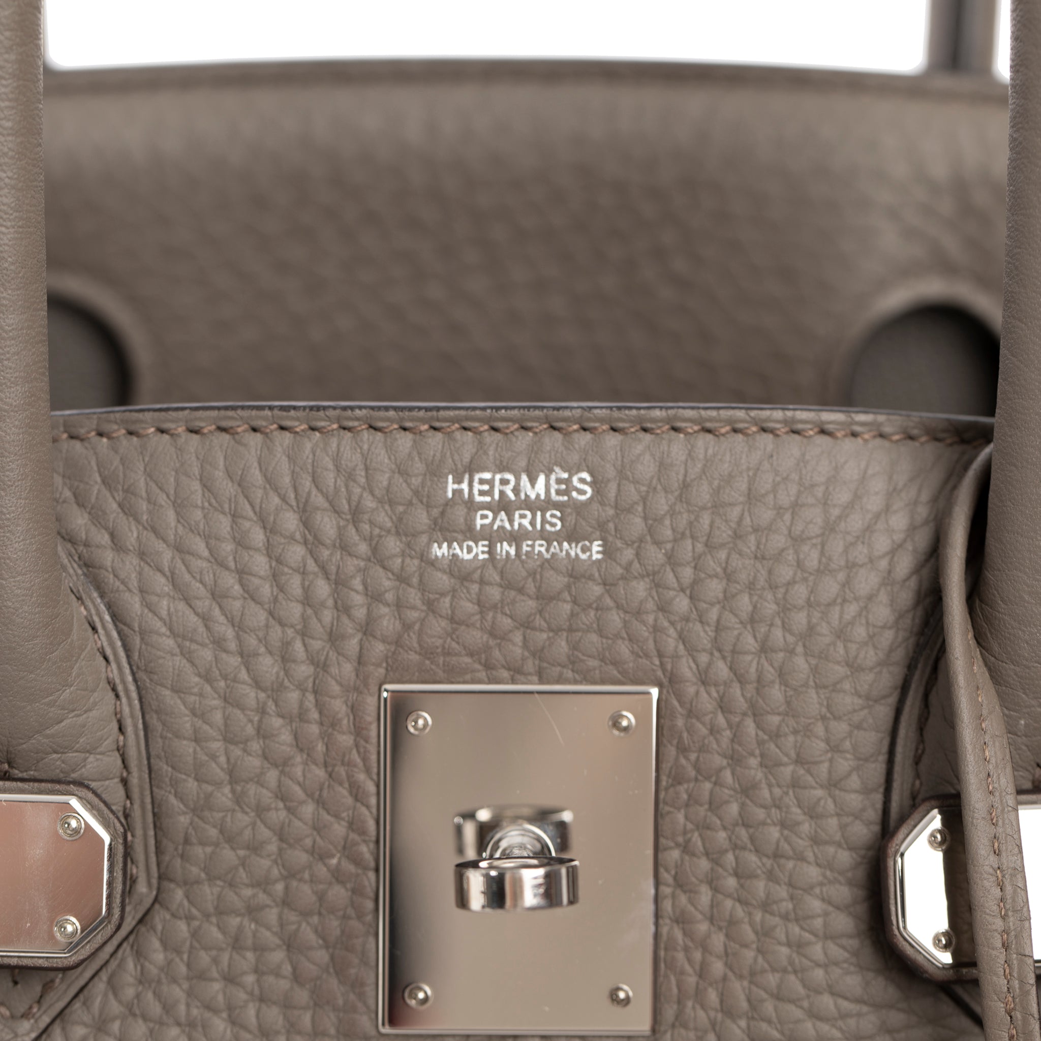 Hermes Birkin 30 Cm Gris Etain Togo Leather Palladium Hardware Stamp X