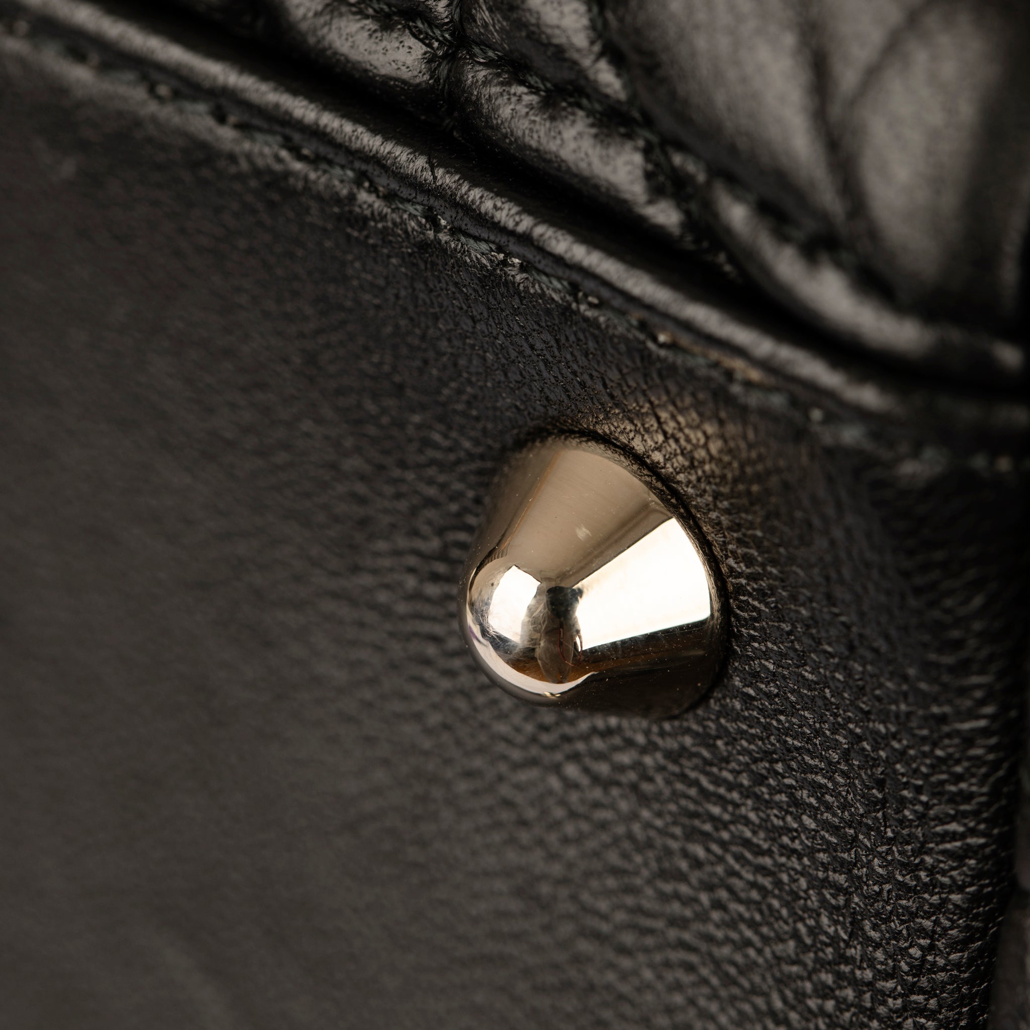 Christian Dior Black Quilted Lambskin Cannage Tote Champagne Tone Hardware