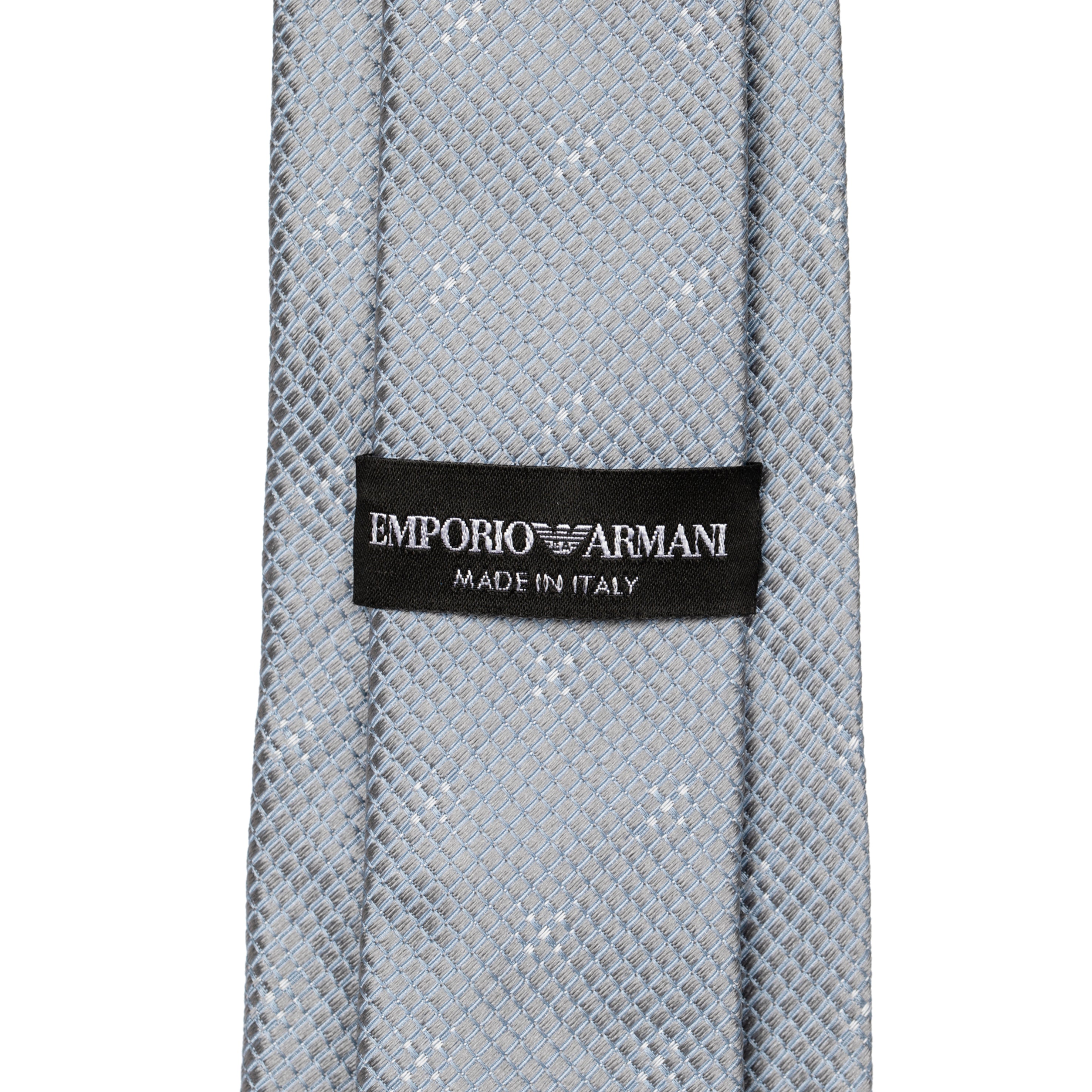 Armani Mens Blue Jacquard Micro Pattern Tie