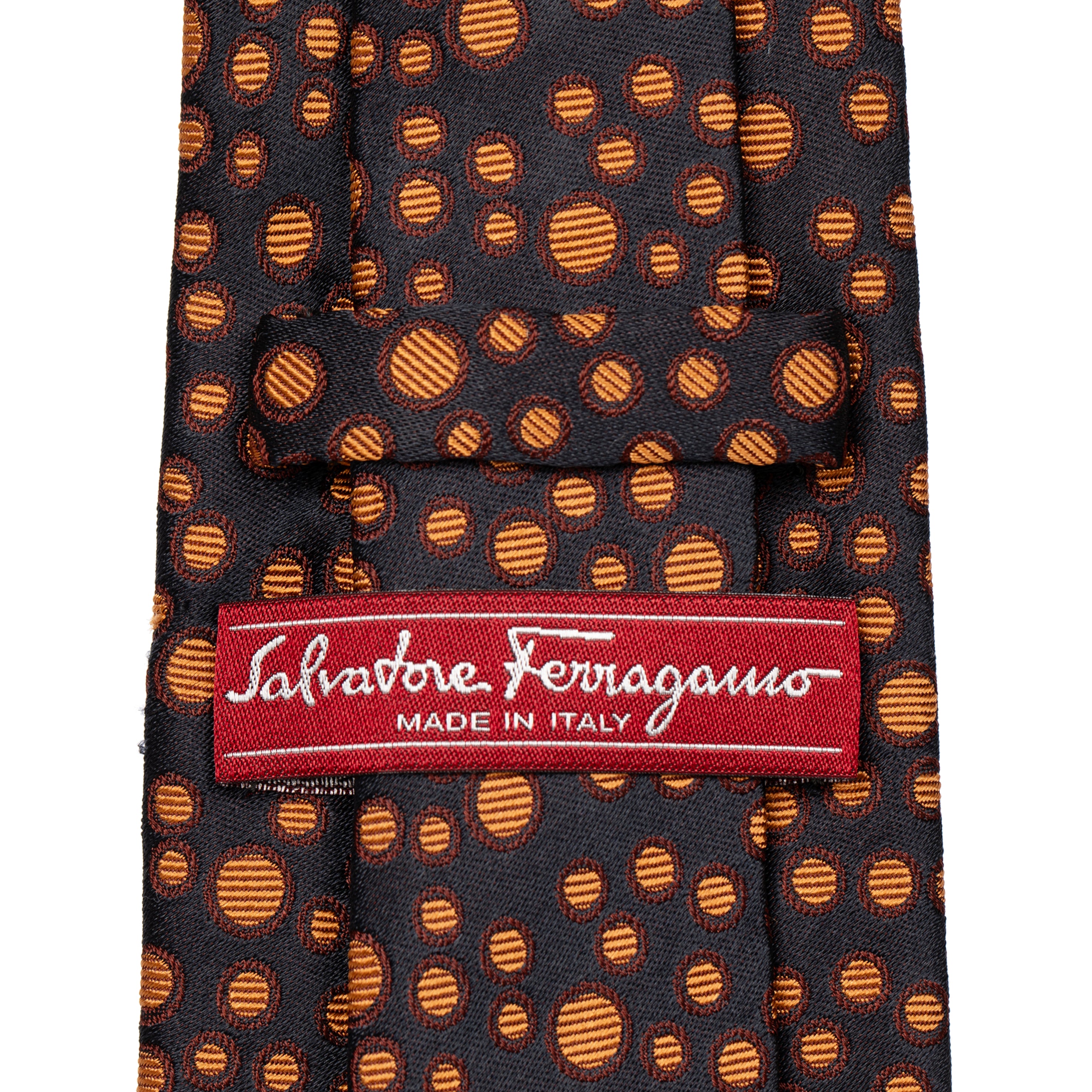 Salvatore Ferragamo Mens Silk Polkadot Tie