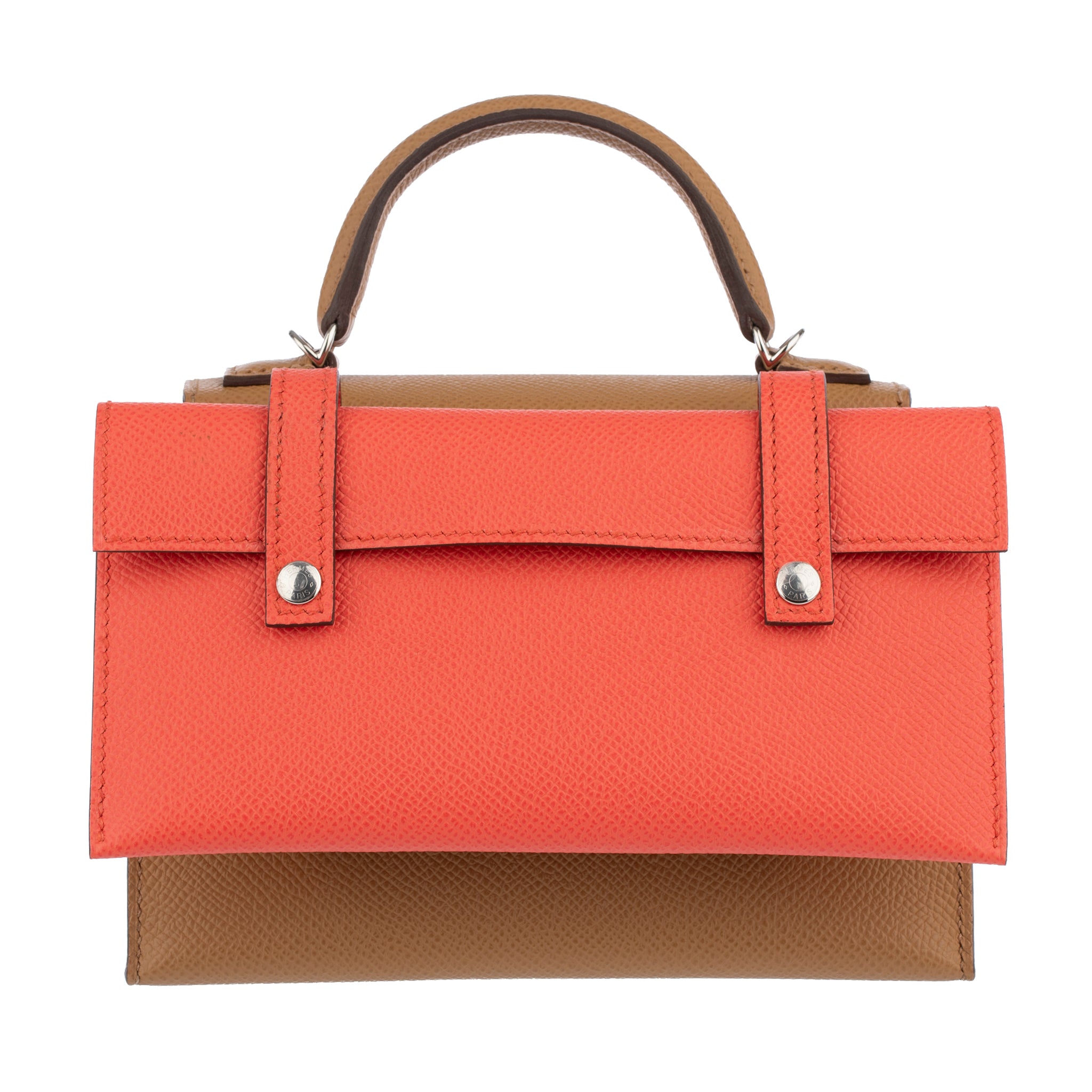 Hermes Mini Kelly Picto Doll Biscuit Epsom Leather Palladium Hardware