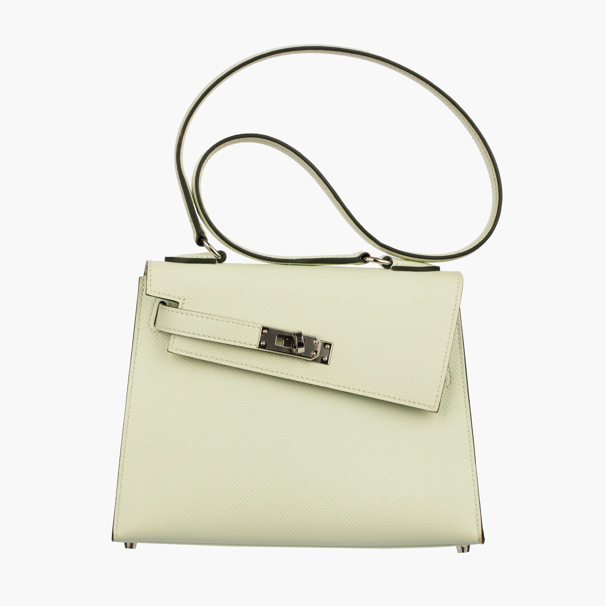 Hermes Hermès Kelly Désordre Vert Fizz Epsom with Palladium Hardware