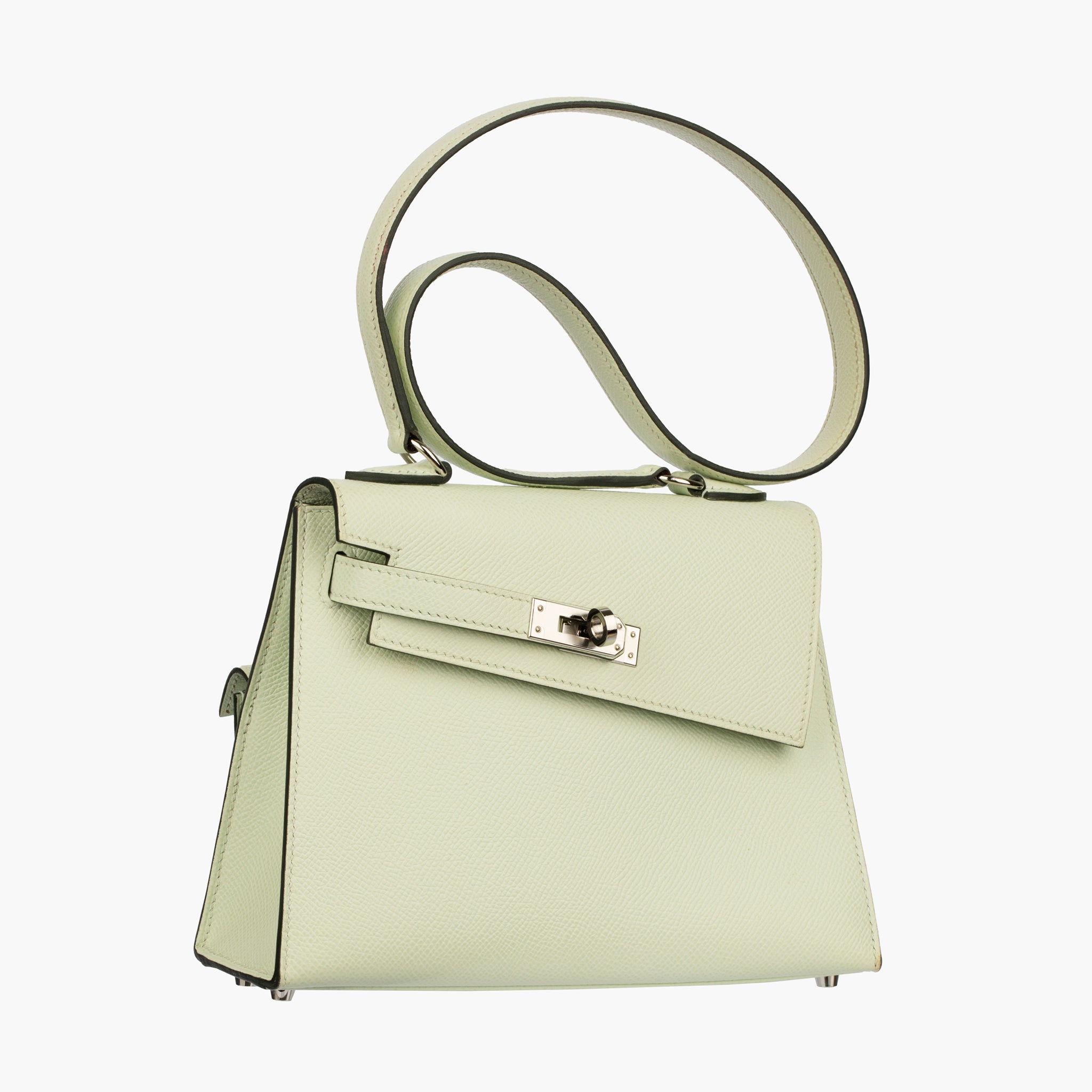 Hermes Hermès Kelly Désordre Vert Fizz Epsom with Palladium Hardware