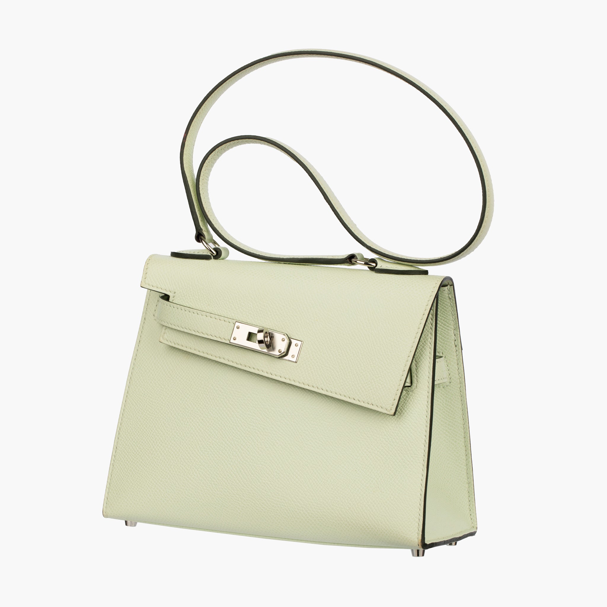 Hermes Hermès Kelly Désordre Vert Fizz Epsom with Palladium Hardware